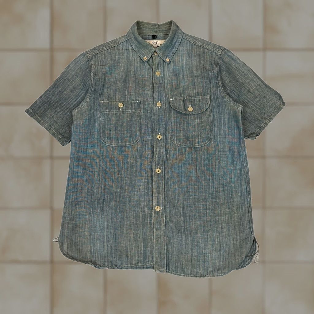 Rogue Territory Rogue Territory Work Shirt Men's Medium Chambray Selvedge Button Up Size US M / EU 48-50 / 2 - 1 Thumbnail