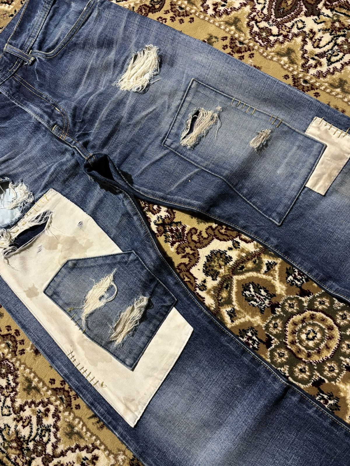 Kapital MTYF Japan Kapital Style Selvedge Patchwork Distress Jeans Size US 30 / EU 46 - 5 Thumbnail