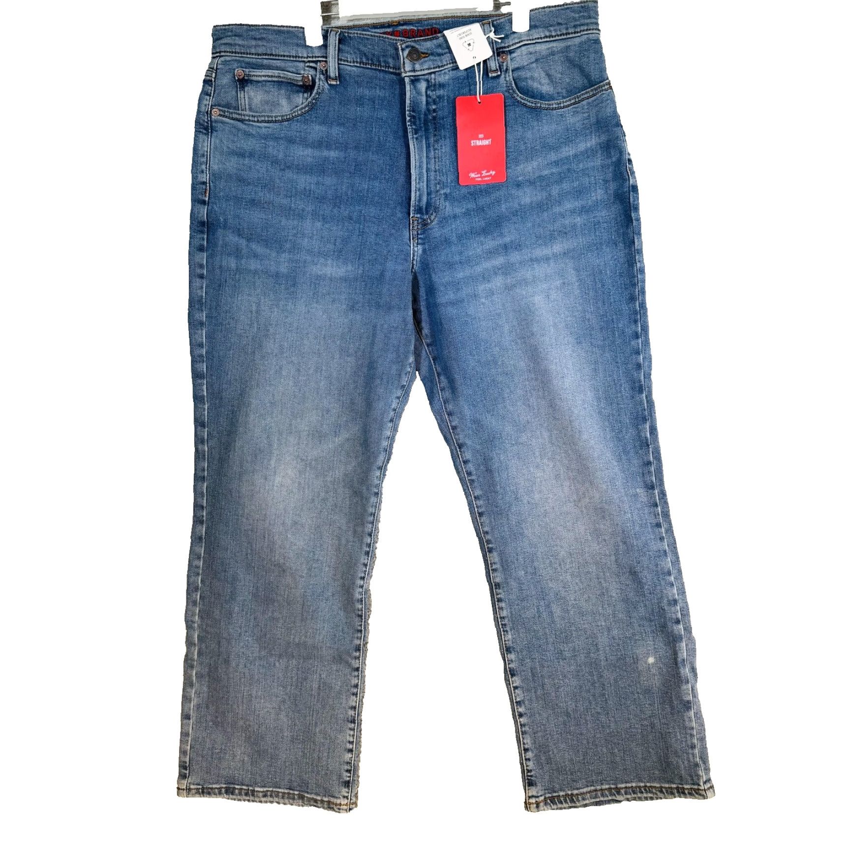 Lucky Brand Lucky Brand Jeans 181 Relaxed Straight Jeans Mens 38x30 Blue Medium Wash Denim Zip Fly Relaxed Straight Pockets Logo Size US 38 / EU 54 - 5 Thumbnail
