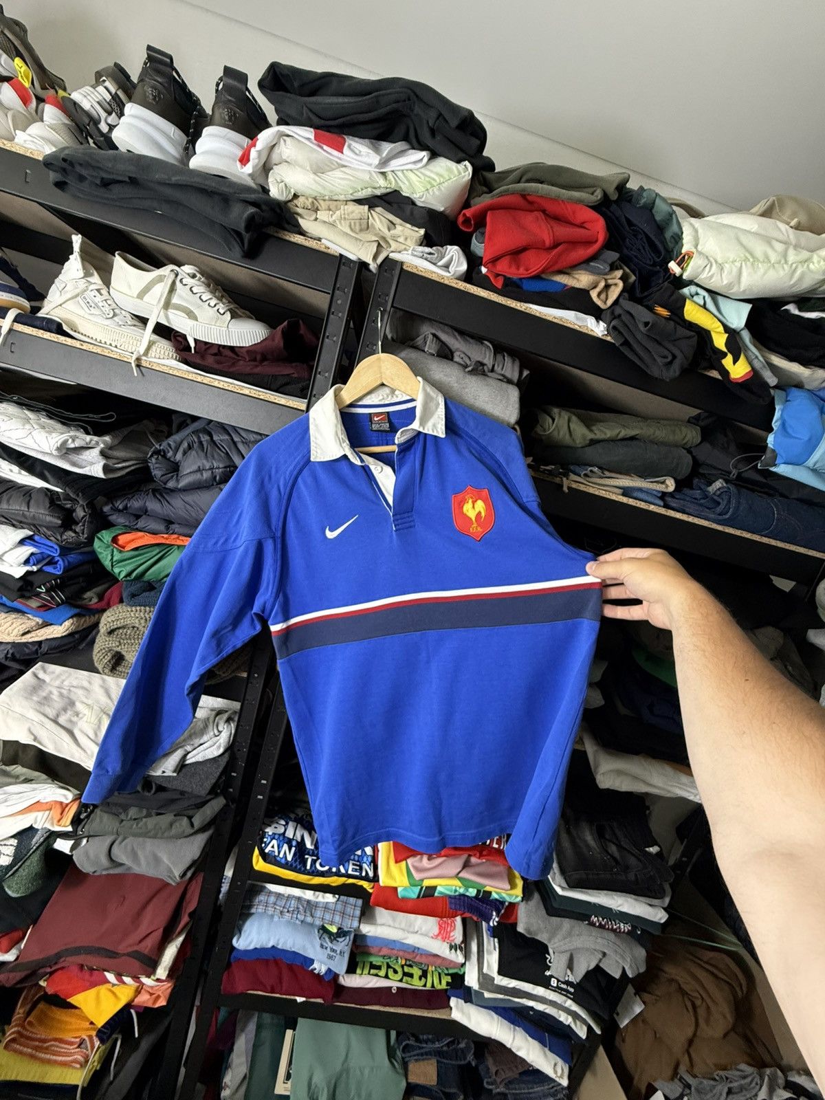 Nike Vintage 90s Nike France Rugby Union Rugby Jersey Long Sleeve Size US M / EU 48-50 / 2 - 6 Thumbnail
