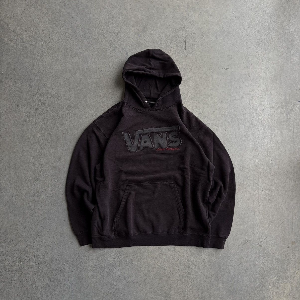 Vans Vintage Vans Black Faded Hoodie Streetwear XL Baggy Heavy Size US XL / EU 56 / 4 - 6 Thumbnail