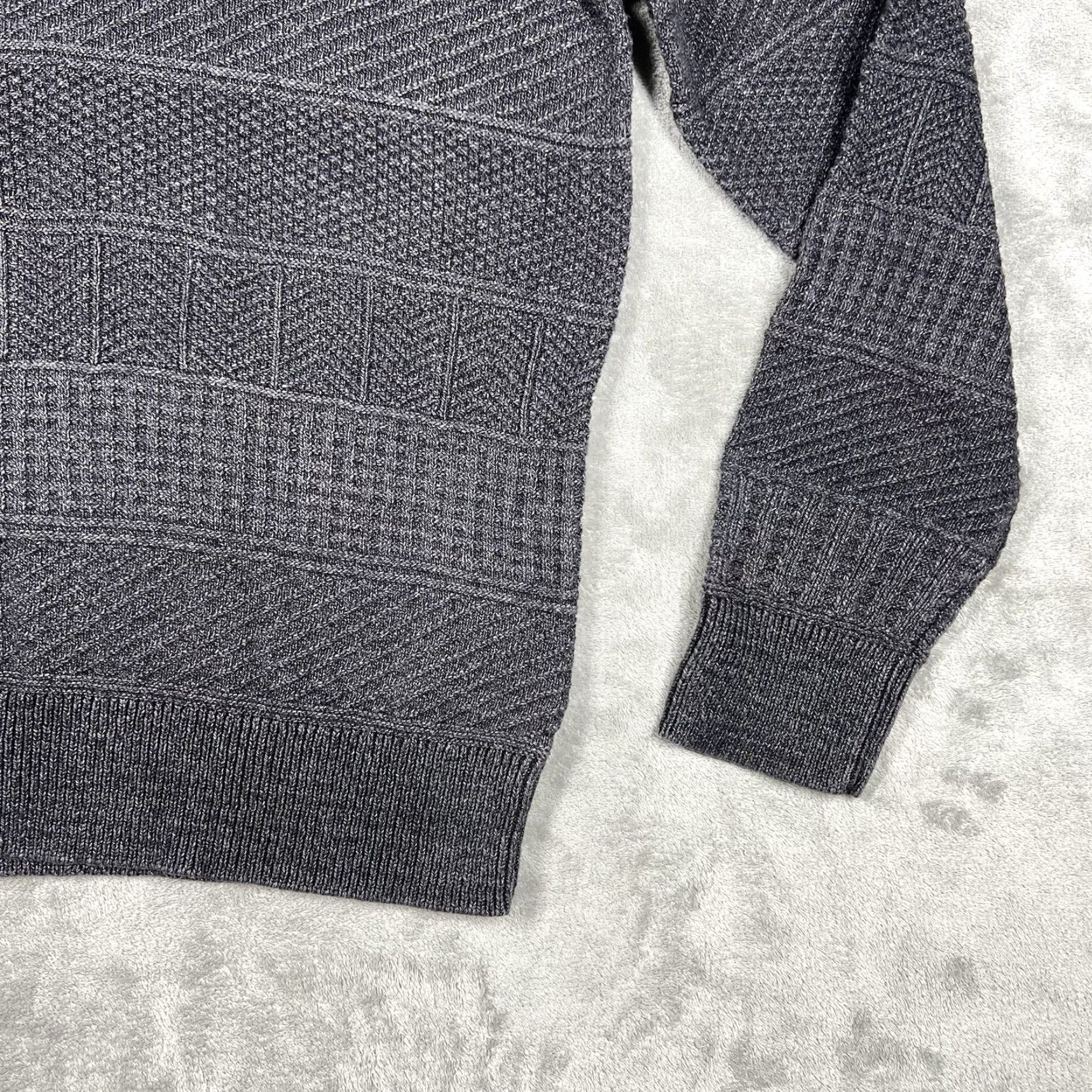 Vintage VINTAGE RRL Heavyweight Indigo-Charcoal Shawl Pullover Knit Sweater XL Cotton Size US XL / EU 56 / 4 - 7 Thumbnail
