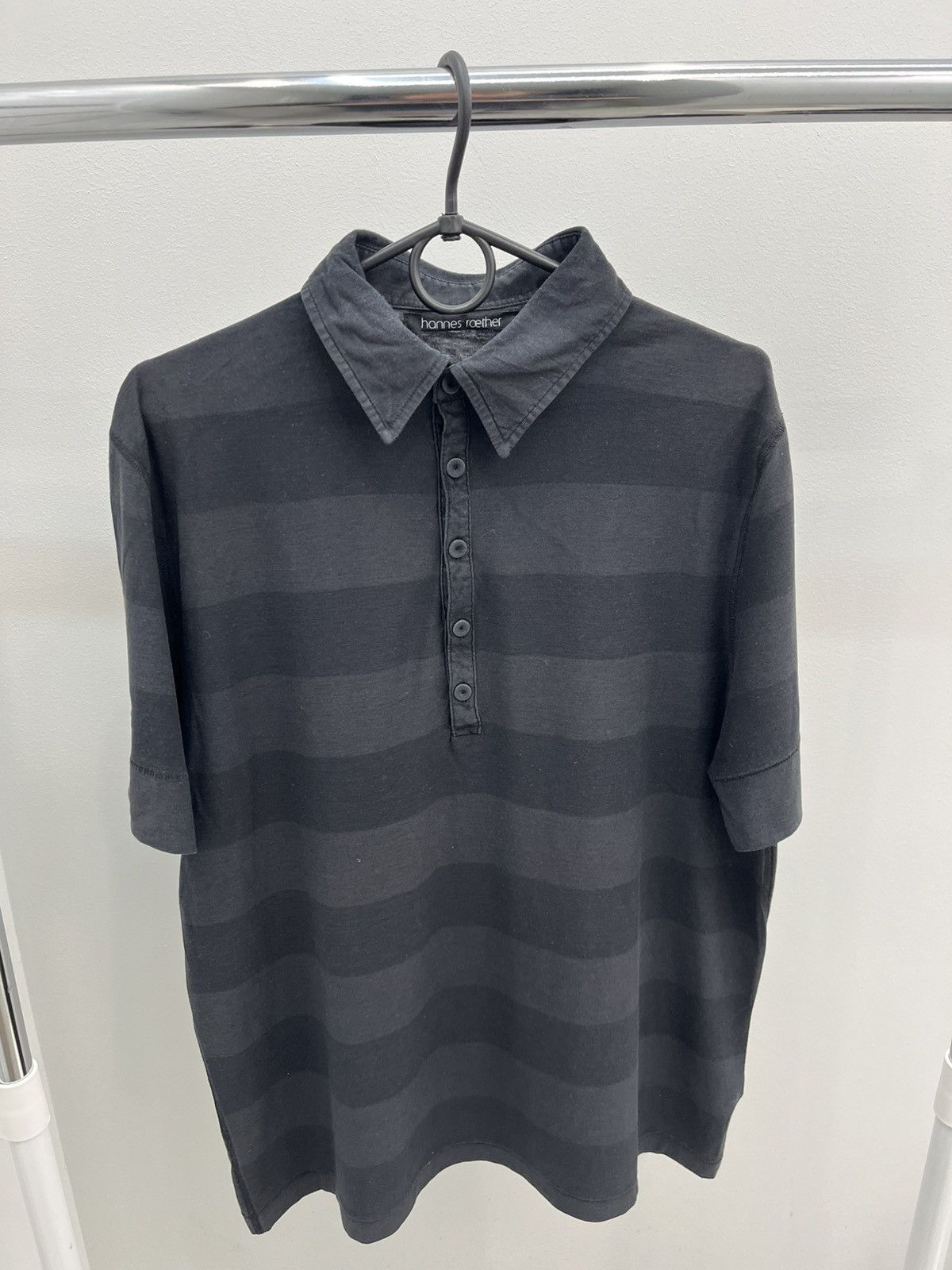 hannes roether Hannes Roether Striped Cotton Polo Shirt Size US L / EU 52-54 / 3 - 2 Thumbnail