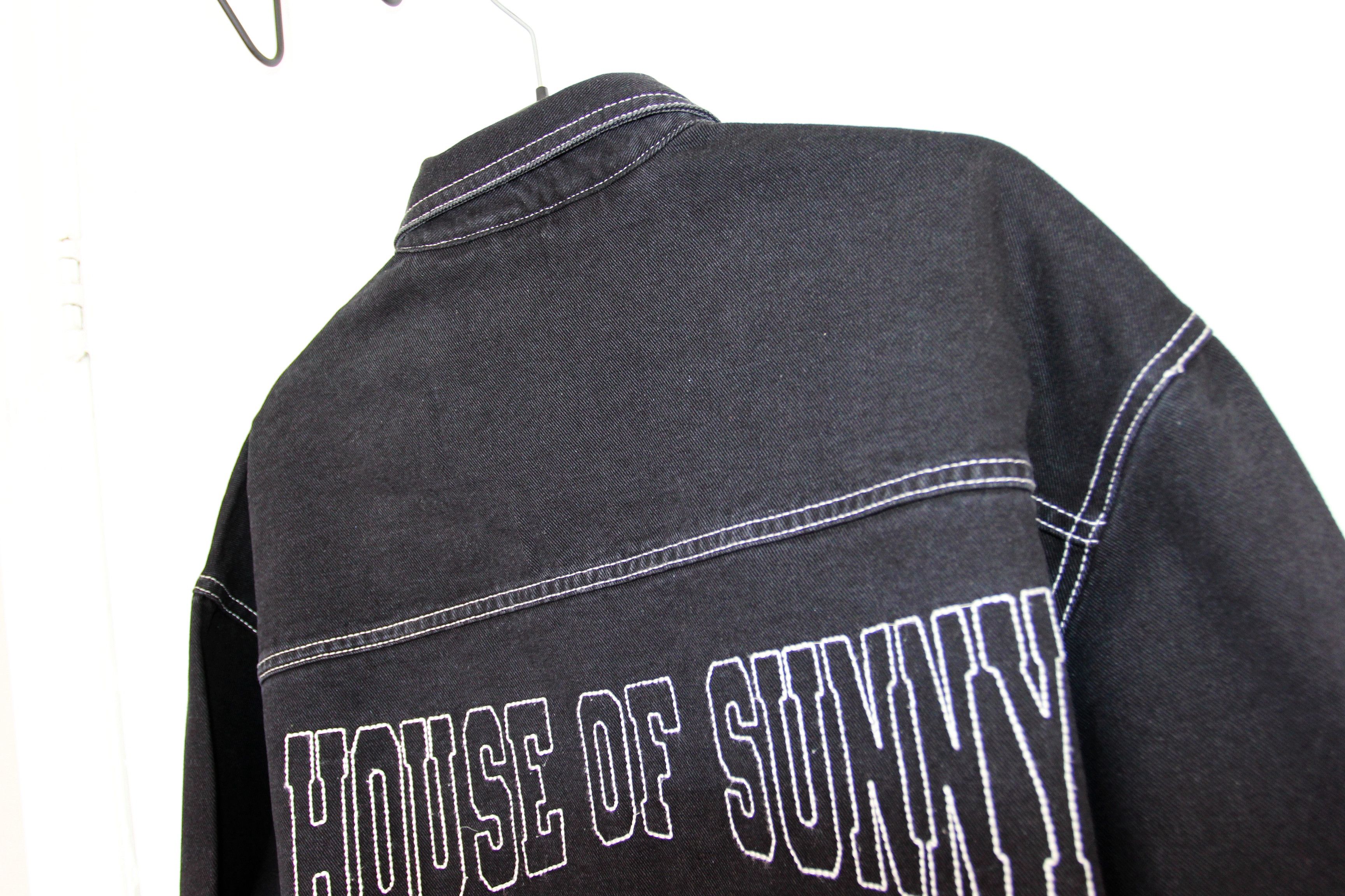 House of Sunny BNWT AW24 HOUSE OF SUNNY BLACK DENIM LOGO OVERSHIRT L Size US L / EU 52-54 / 3 - 6 Thumbnail
