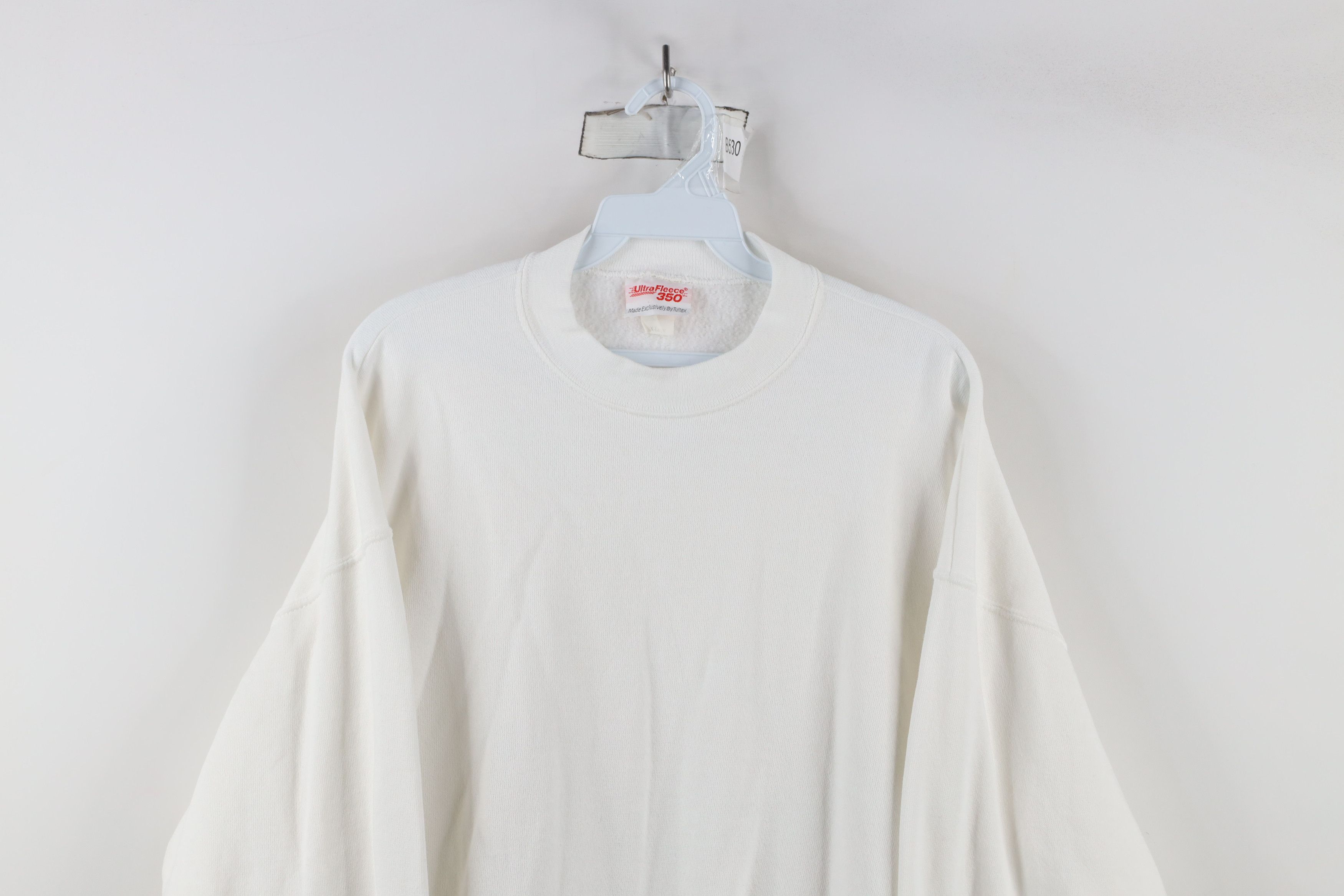 Vintage Vintage 80s 90s Streetwear Crewneck Sweatshirt White USA Size US XL / EU 56 / 4 - 2 Thumbnail