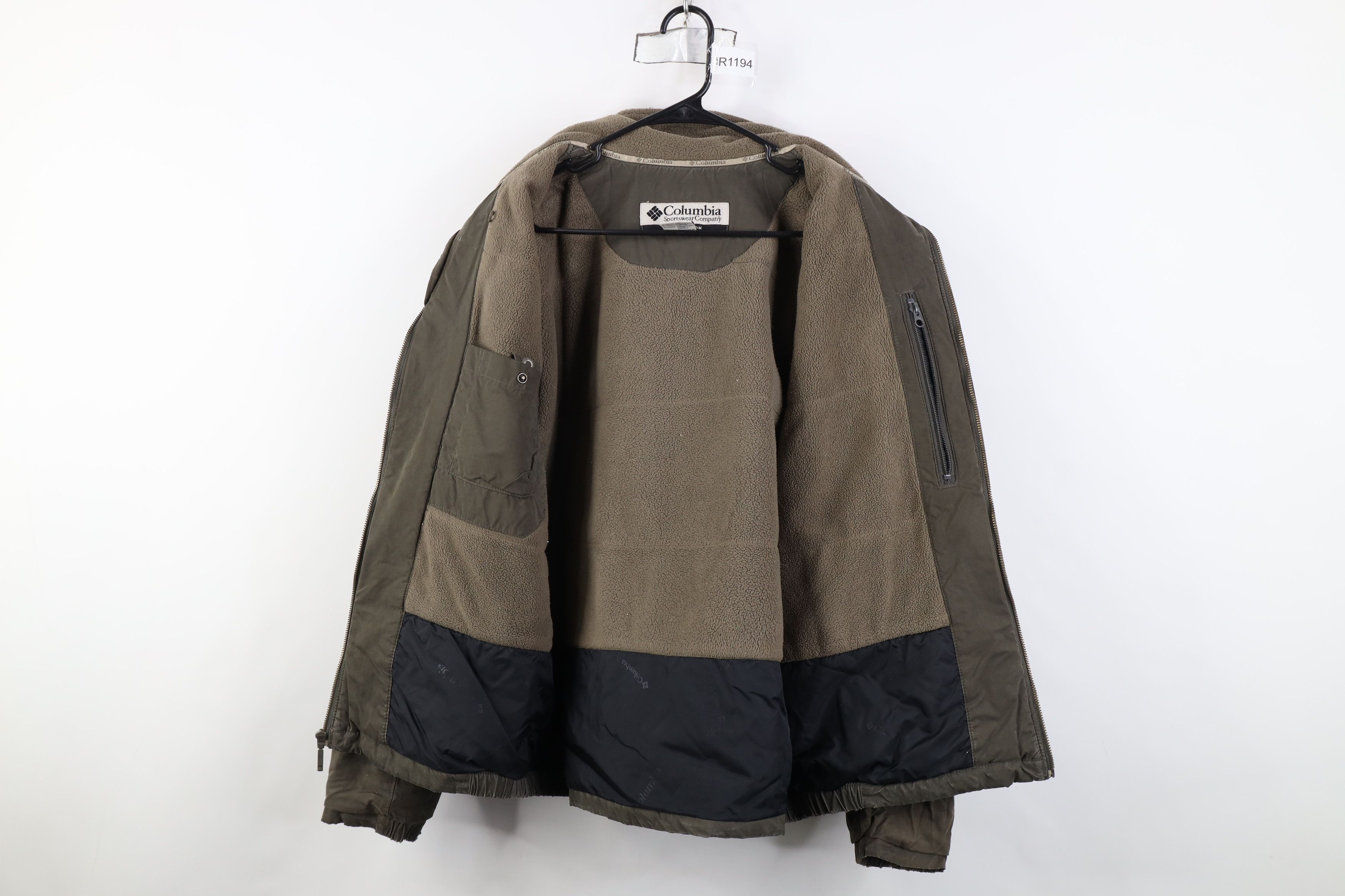 Columbia Vintage Columbia Spell Out Fleece Lined Bomber Jacket Green Size US L / EU 52-54 / 3 - 10 Thumbnail