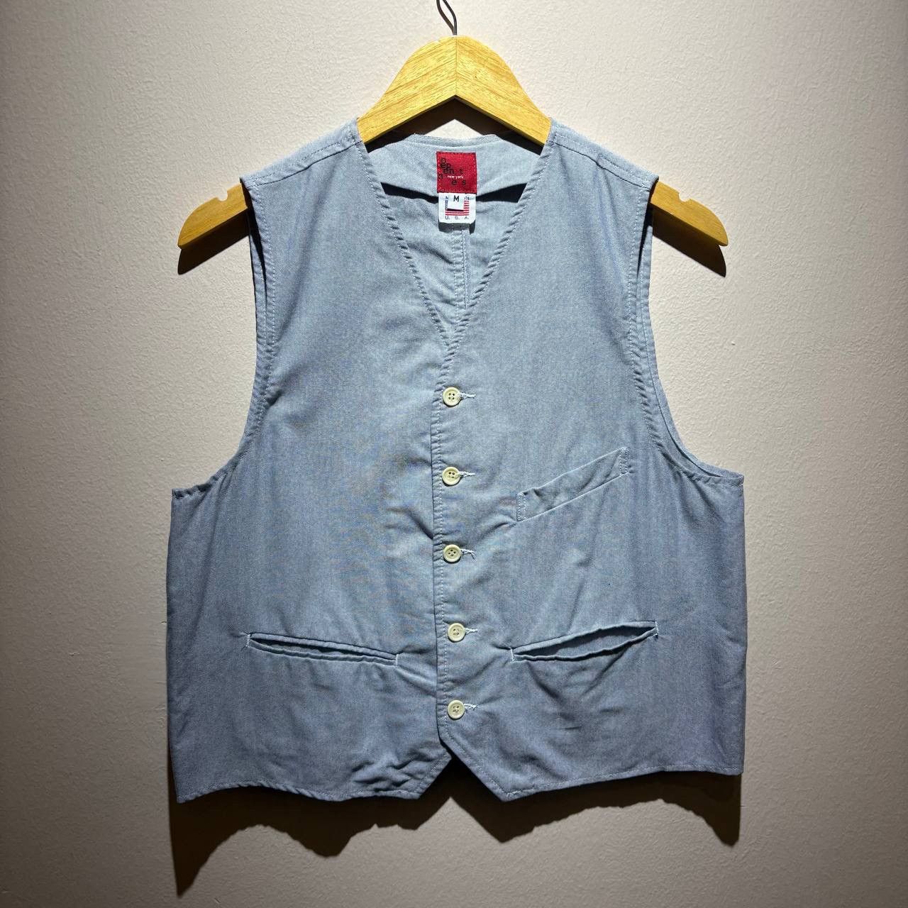 Nepenthes Nepenthes Needles Multi Pocket Blue Cotton Vest Size US M / EU 48-50 / 2 - 1 Thumbnail