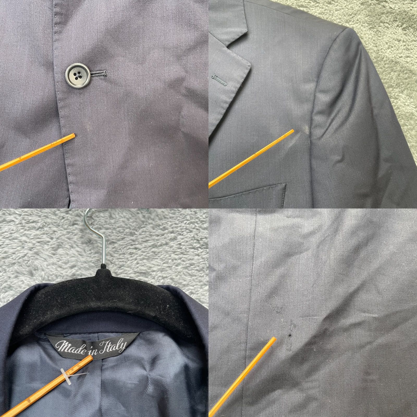 Ermenegildo Zegna Ermenegildo Zegna Blazer Coat Mens 42 Long Blue Jacket Wool Blend Classic Fit Size 42R - 8 Thumbnail