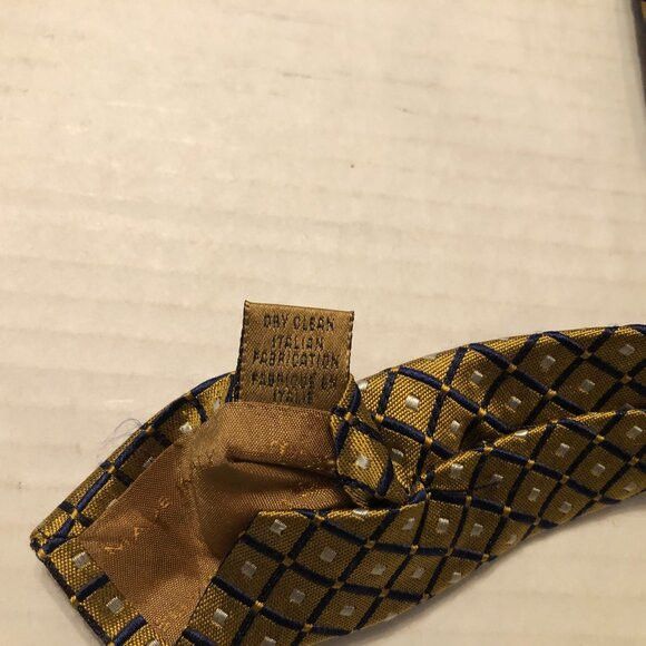 Other today's man men's new gold silk tie 3 1/2" X 57" Size ONE SIZE - 7 Thumbnail