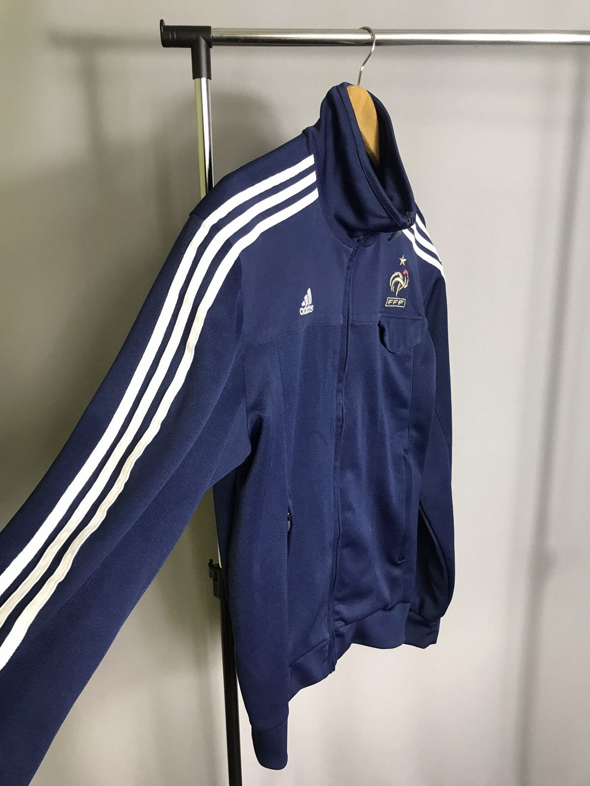Adidas × Sports Specialties × Vintage France National 2007/2009 Blue Track Jacket Soccer Jersey Size US L / EU 52-54 / 3 - 2 Thumbnail