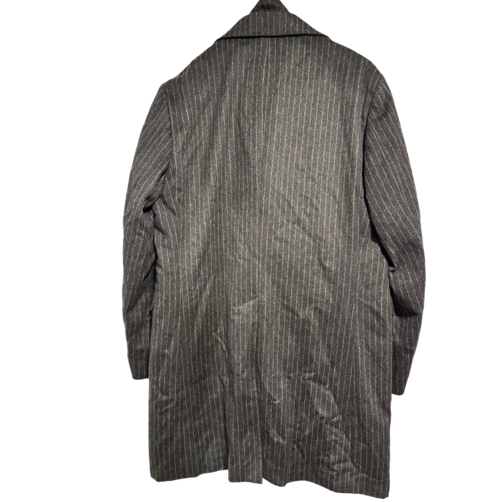 Corneliani Corneliani ID Italy Men Overcoat Pinstripe Wool Long Zip Bib 54R Grey XXX Wool Lining Regular Coat Mens Size US L / EU 52-54 / 3 - 3 Thumbnail