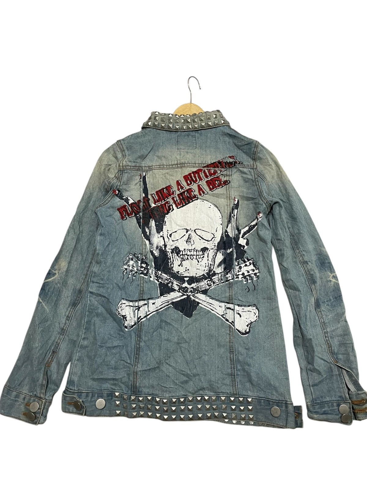 Japanese Brand GLAD NEWS DENIM JACKET Crazy skull Size US S / EU 44-46 / 1 - 1 Thumbnail