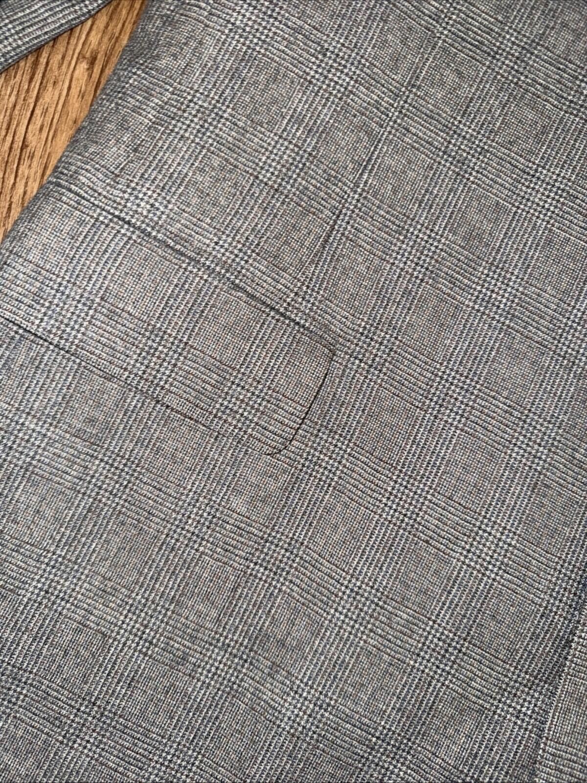 Chaps Ralph Lauren Vtg Chaps Ralph Lauren Gray Plaid Blazer Sport Coat 48 USA Size 48R - 2 Thumbnail