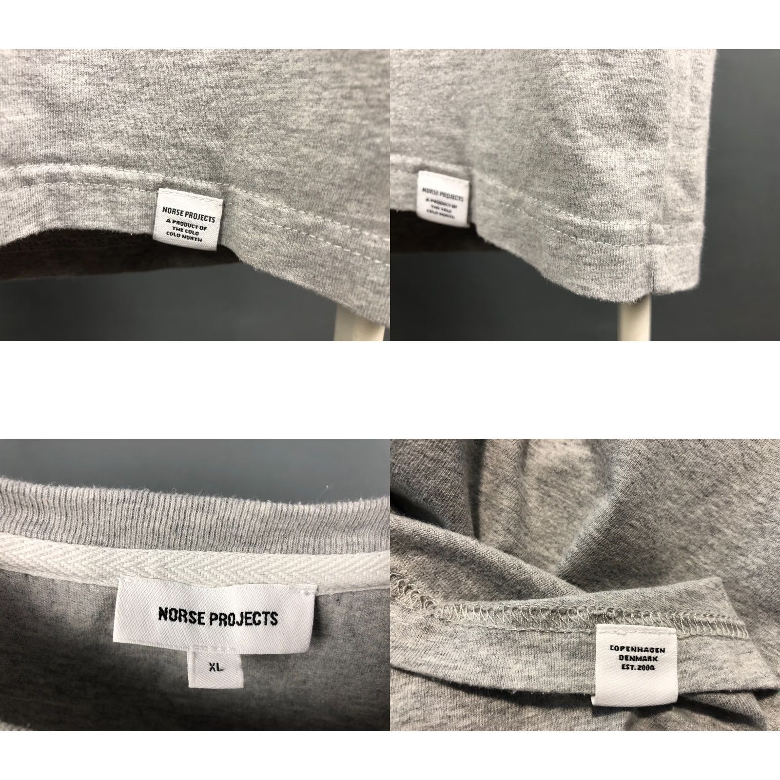 Norse Projects Norse Projects T-Shirt Mens XL Gray Cotton Crew Neck Short Sleeve Regular Fit Jersey" Size US XL / EU 56 / 4 - 8 Thumbnail
