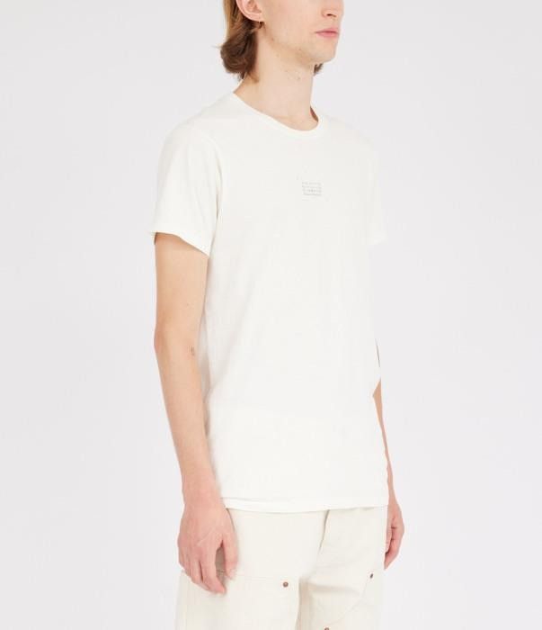 Maison Margiela o1bcso1str0526 Stamped Logo T-Shirt in Off White Size US M / EU 48-50 / 2 - 2 Thumbnail