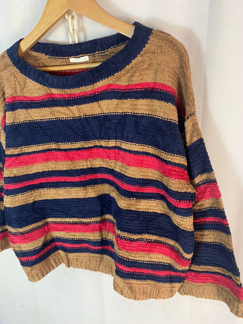GU GU croptop stripe knitwear sweatshirt Size S / US 4 / IT 40 - 2 Thumbnail