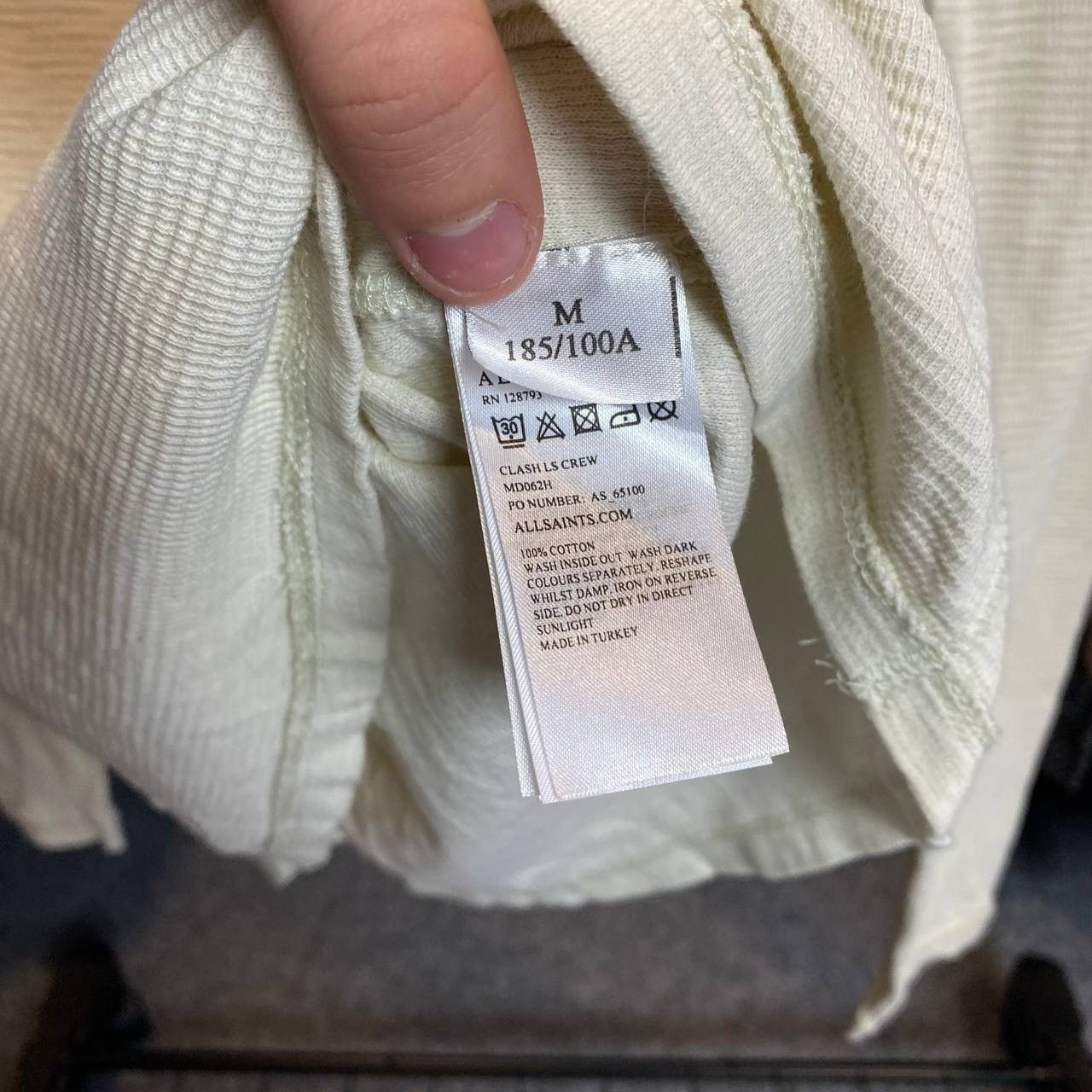Allsaints × Designer Mens Allsaints Small logo basic y2k streetwear sweater Size US M / EU 48-50 / 2 - 6 Thumbnail