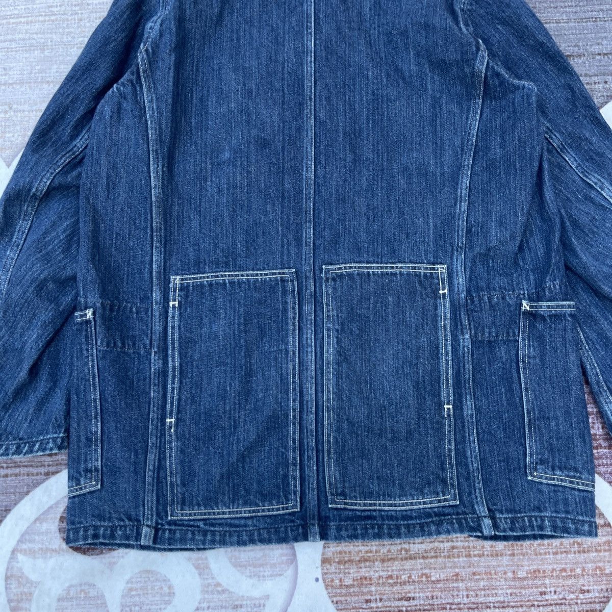 Kapital Kapital Indigo USN Shawl Collar Chore Denim Jacket Size US M / EU 48-50 / 2 - 4 Thumbnail