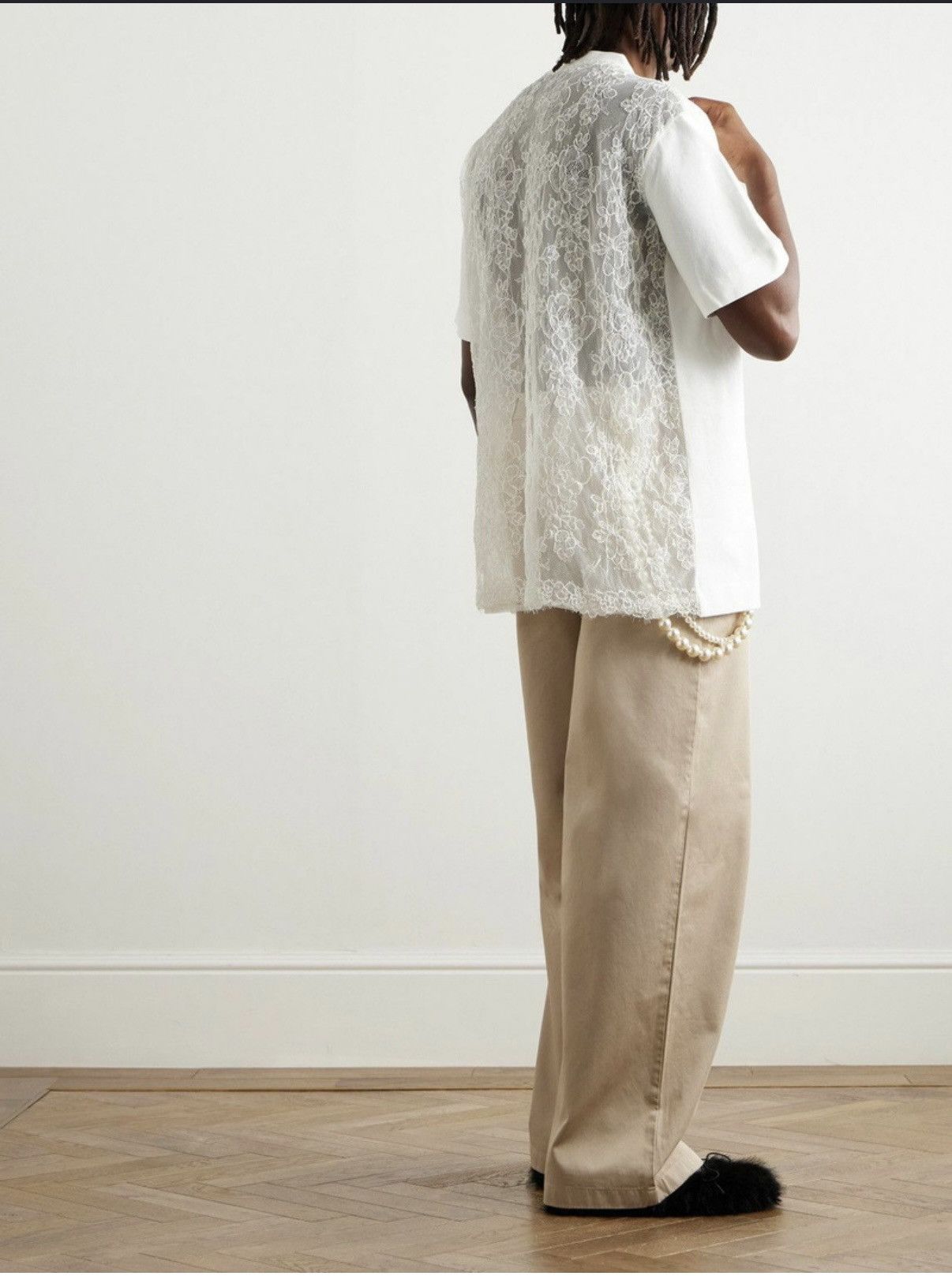 Simone Rocha SIMONE ROCHA Lace Panel Tee Jersey Top Size US S / EU 44-46 / 1 - 1 Thumbnail