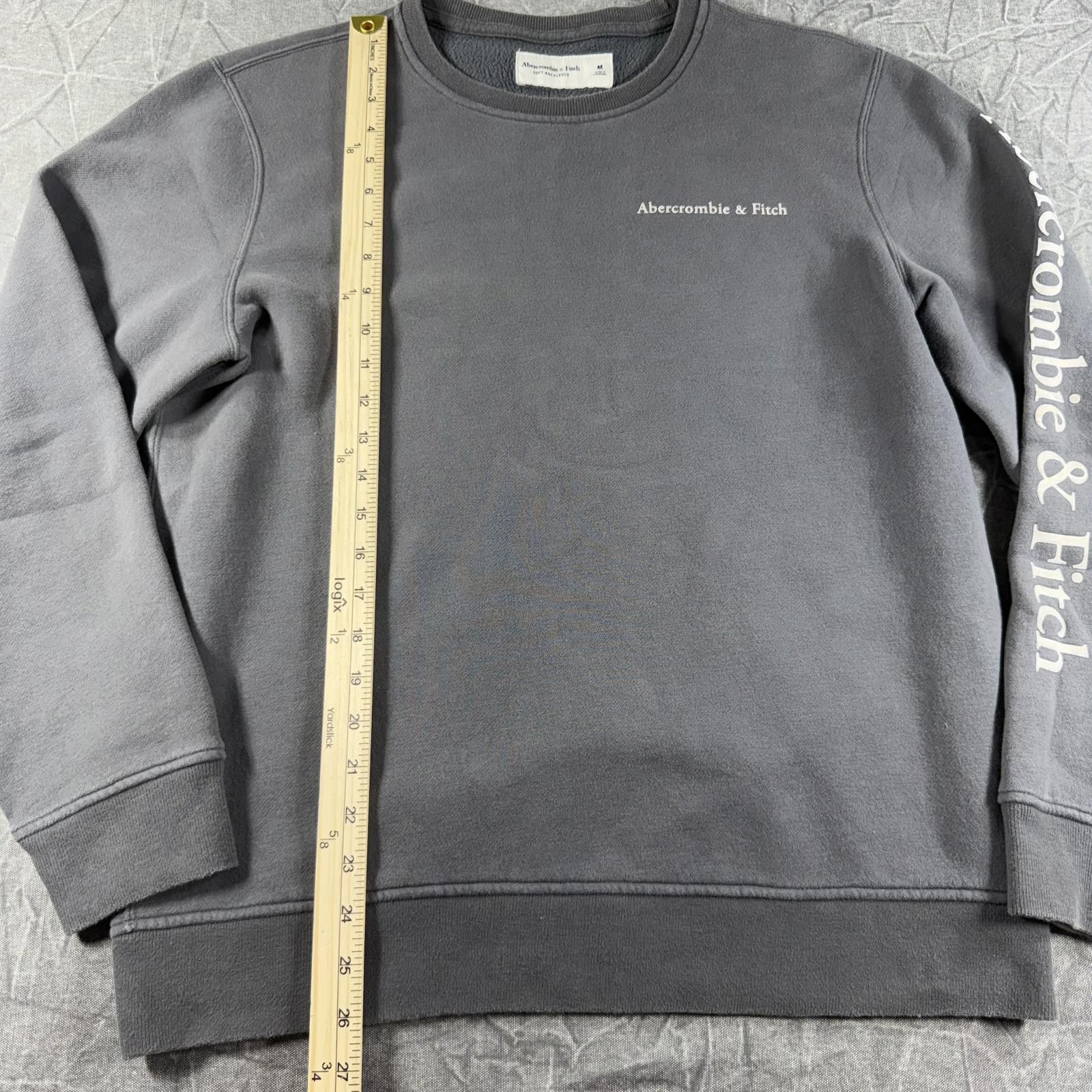 Abercrombie & Fitch Abercrombie Sweater Men's M Grey Fleece Crewneck Vintage Size US M / EU 48-50 / 2 - 4 Thumbnail