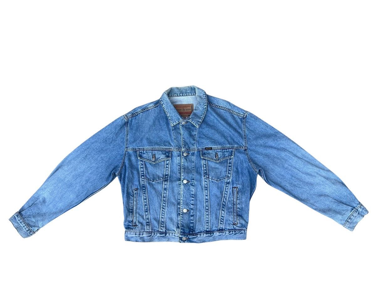 Diesel 90s Diesel Stars Series Distress Mud Denim Trucker Jacket Size US XL / EU 56 / 4 - 1 Thumbnail