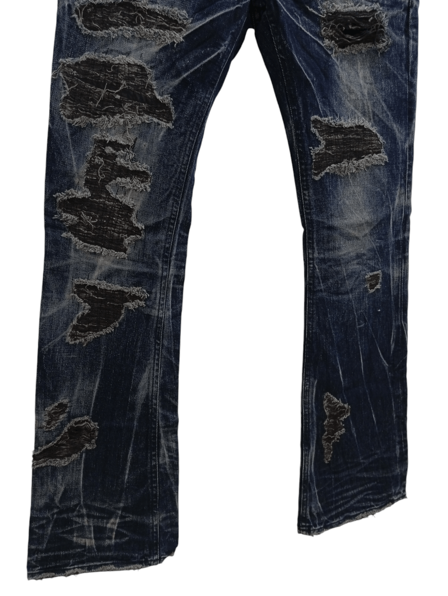 Japanese Brand × Vintage 🔥🔥Midas Patchwork Distressed Jeans Denim Size US 30 / EU 46 - 4 Thumbnail