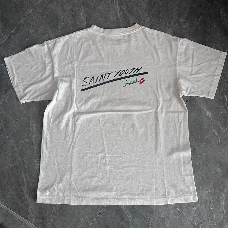 Saint Michael Saint Michael Printed washed white short sleeved shirt Size US XL / EU 56 / 4 - 2 Thumbnail