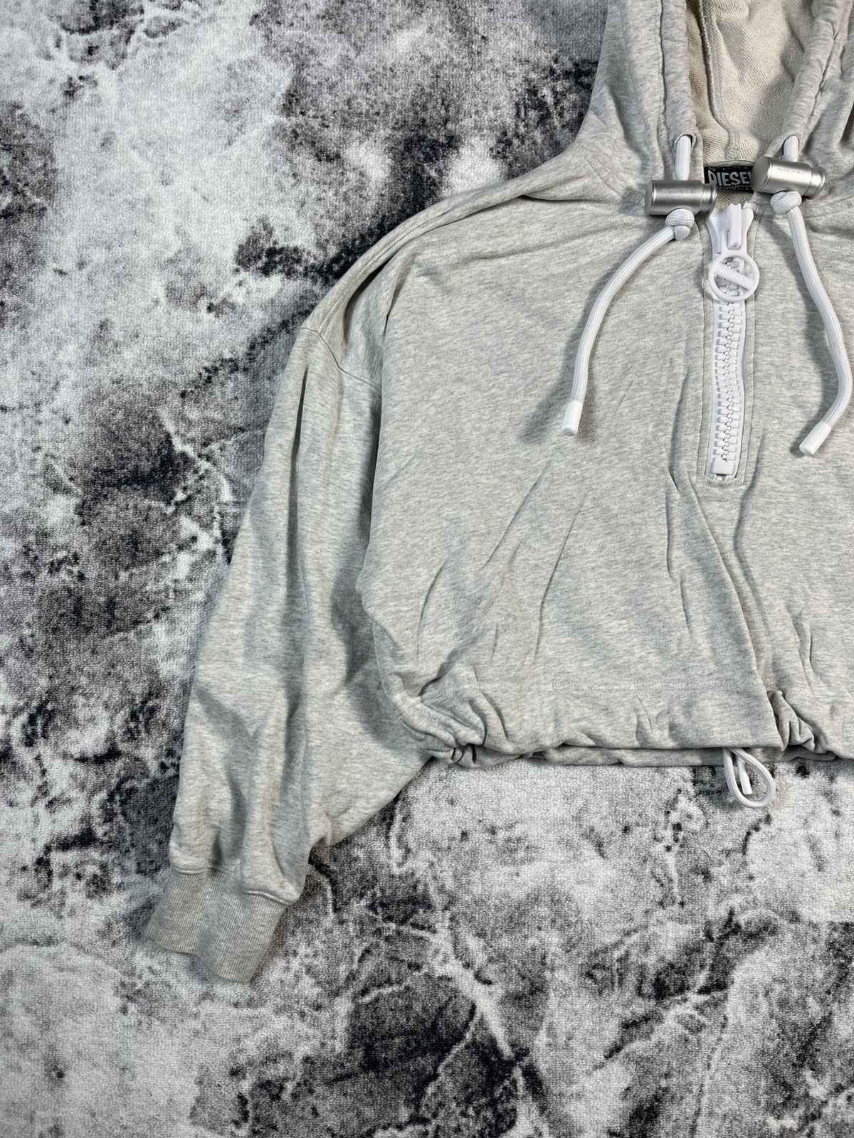 Diesel Diesel Cropped Half Zip Hoodie Big Hardware Size S / US 4 / IT 40 - 2 Thumbnail