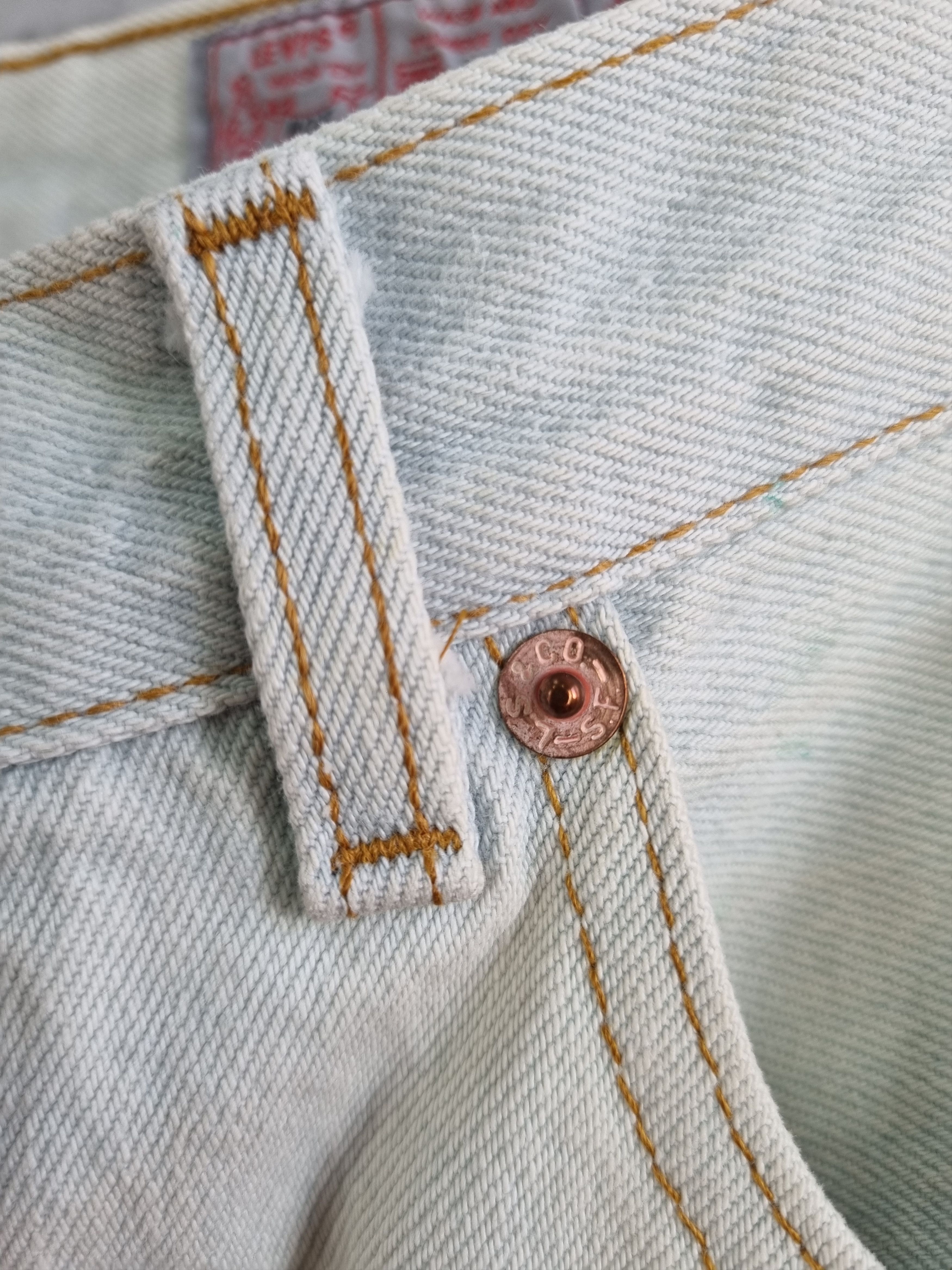 Levi's × Levi's Vintage Clothing 90s Levis France Made Cool Faded Unique Denim Jeans Size US 31 - 5 Thumbnail