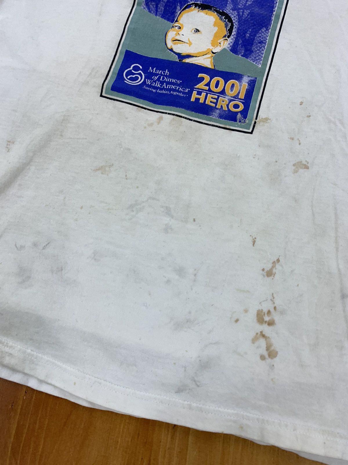 Vintage Vintage 2001 March of Dimes Hero Tee Size US XL / EU 56 / 4 - 1 Thumbnail
