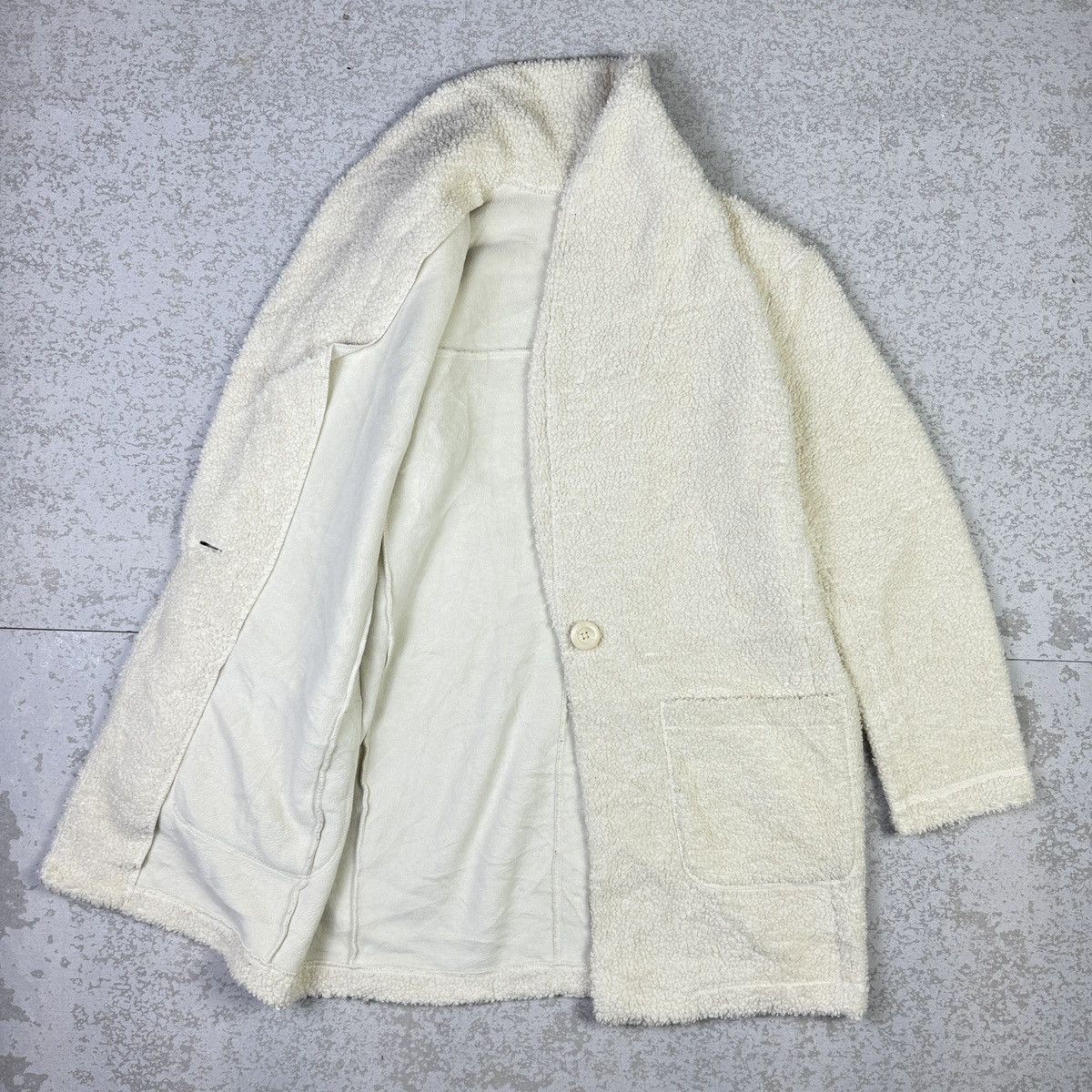Japanese Brand × Uniqlo 💥Uniqlo Sherpa Cream Fleece Coat Sweater Size US L / EU 52-54 / 3 - 2 Thumbnail