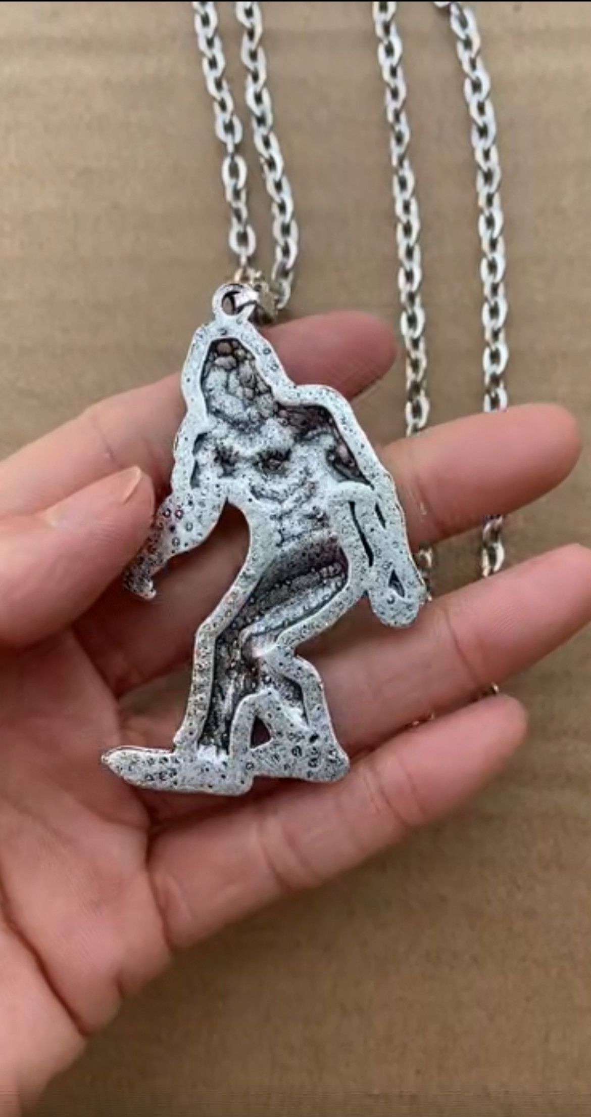 Jewelry Bigfoot Pendant Alloy Necklace Size ONE SIZE - 4 Thumbnail