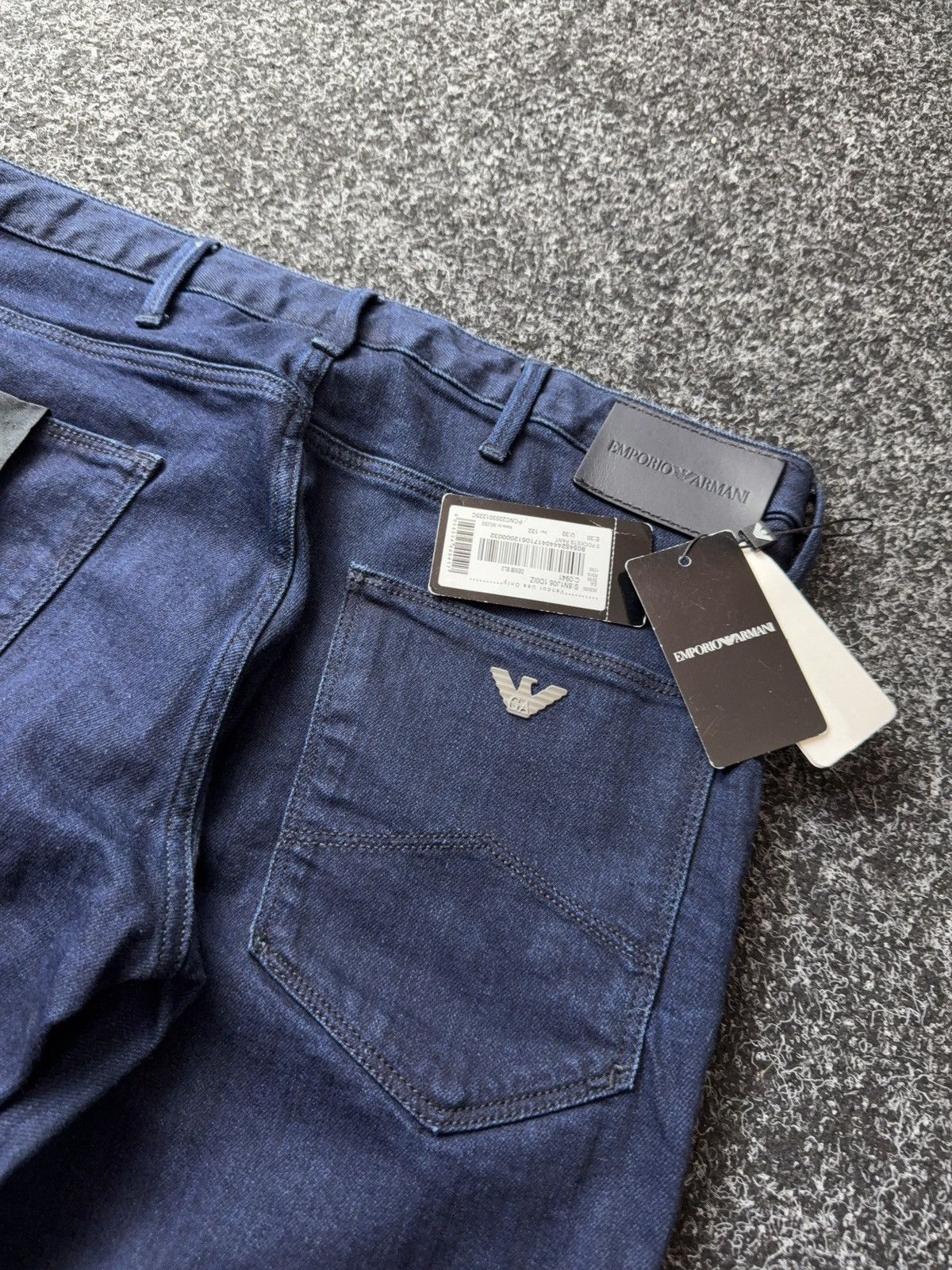 Emporio Armani NWT 00s Luxury Emporio Armani J06 Slim Fit Jeans Dark Blue Size US 30 / EU 46 - 15 Thumbnail