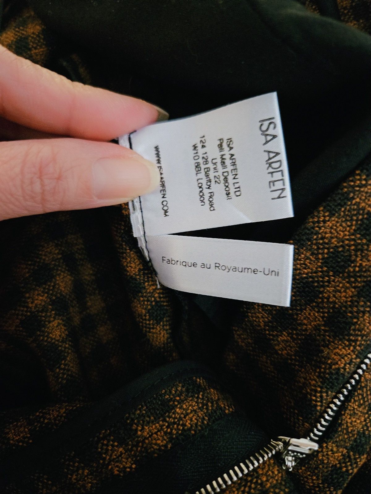 Isa Arfen 2016 ISA ARFEN 100%Virgin Wool Plaid Elegant Pencil Skirt Size 27" / US 4 / IT 40 - 17 Thumbnail