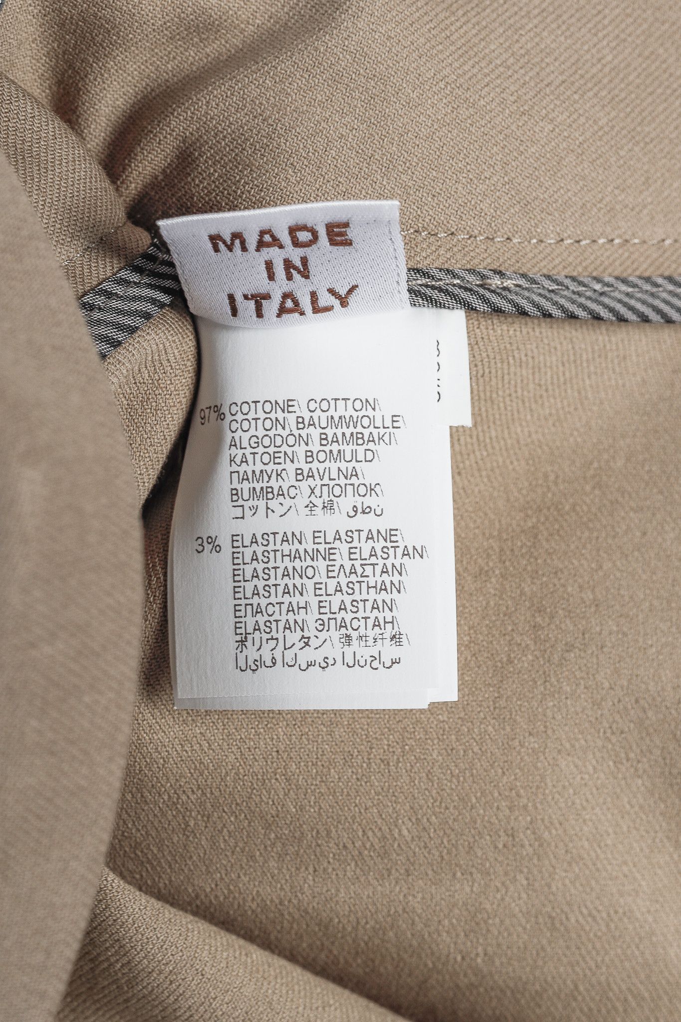 Brunello Cucinelli Brunello Cucinelli Taupe Cotton-Blend Straight-Leg Trousers Size 27" / US 4 / IT 40 - 11 Thumbnail