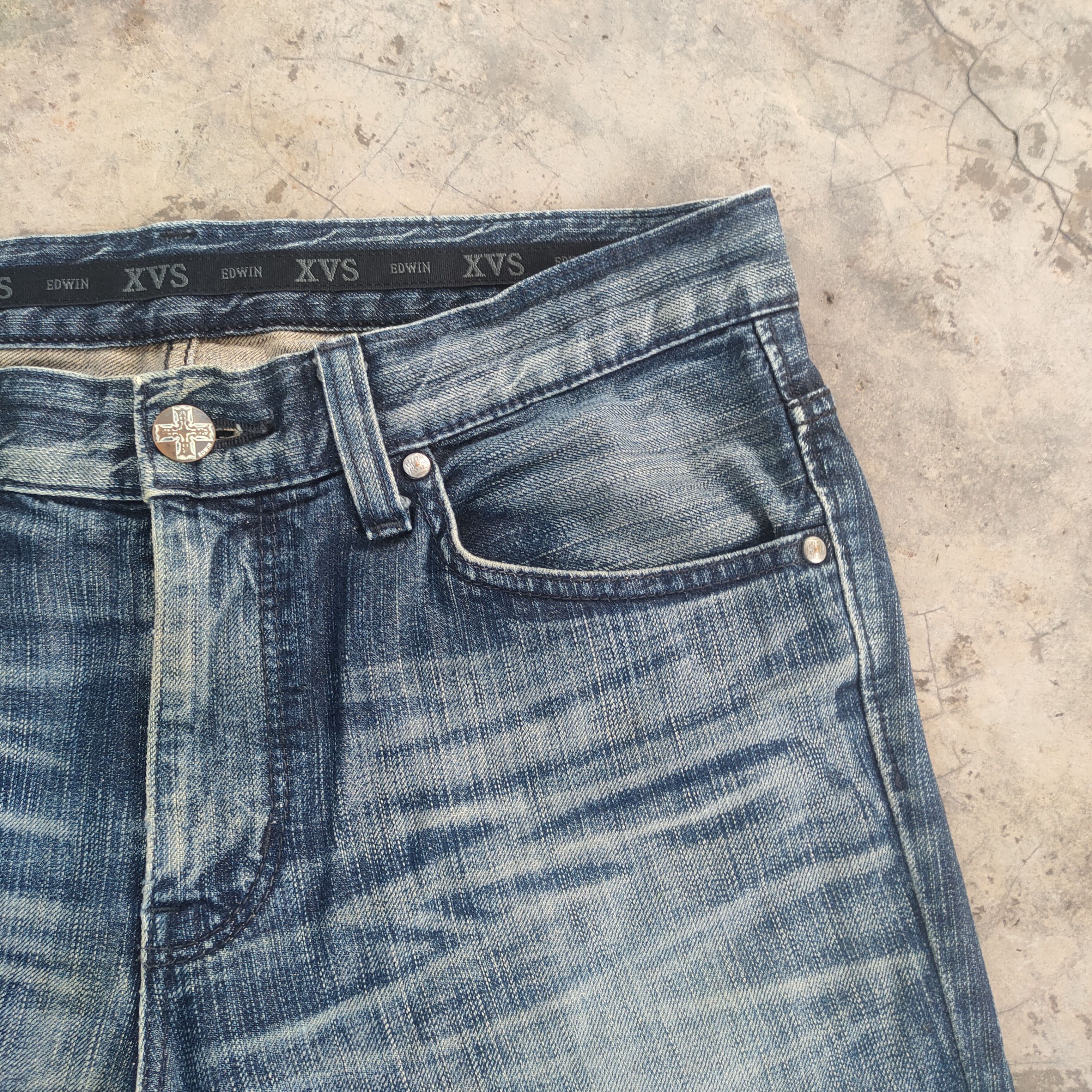 Black Label Vintage Flare japanese faded distressed jeans denim pants Size US 35 - 7 Thumbnail
