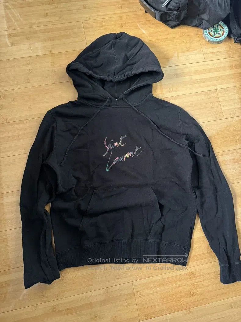 Saint Laurent Paris Saint Laurent Paris Black Hoodie Sweatshirt. Size US L / EU 52-54 / 3 - 1 Thumbnail