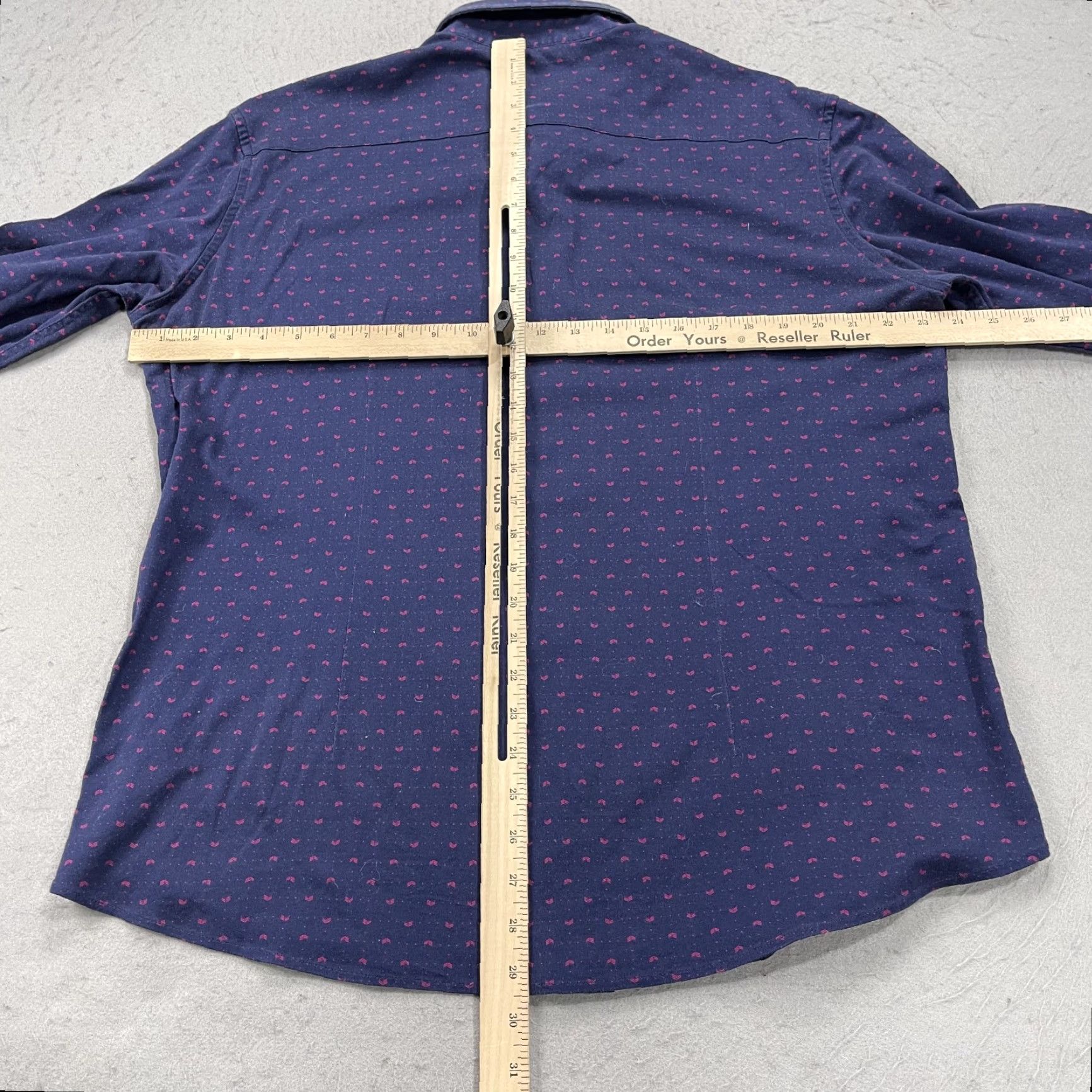 Vintage Buttercloth Mens Shirt Large Blue Regular Geometric Cotton Casual Button-Up Size US L / EU 52-54 / 3 - 7 Thumbnail