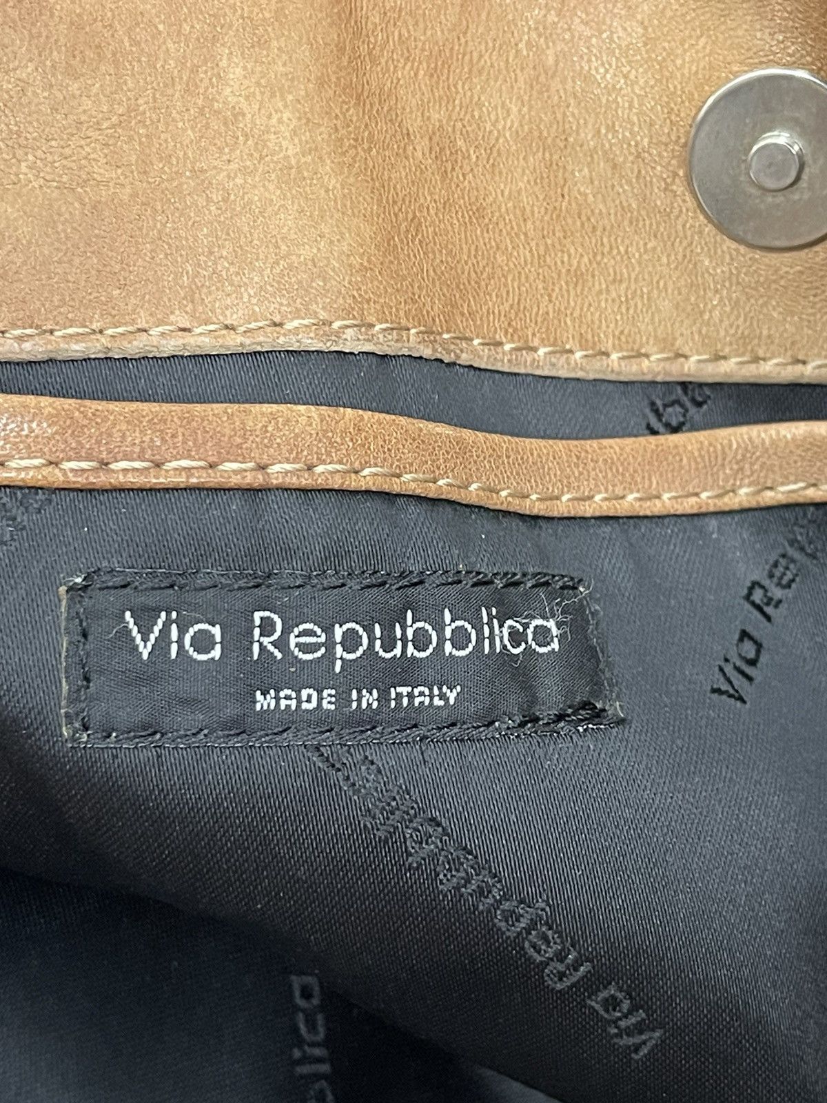 Japanese Brand Full Leather Vtg Via Republica Italy Shoulder Bag 4🟩 Size ONE SIZE - 19 Thumbnail