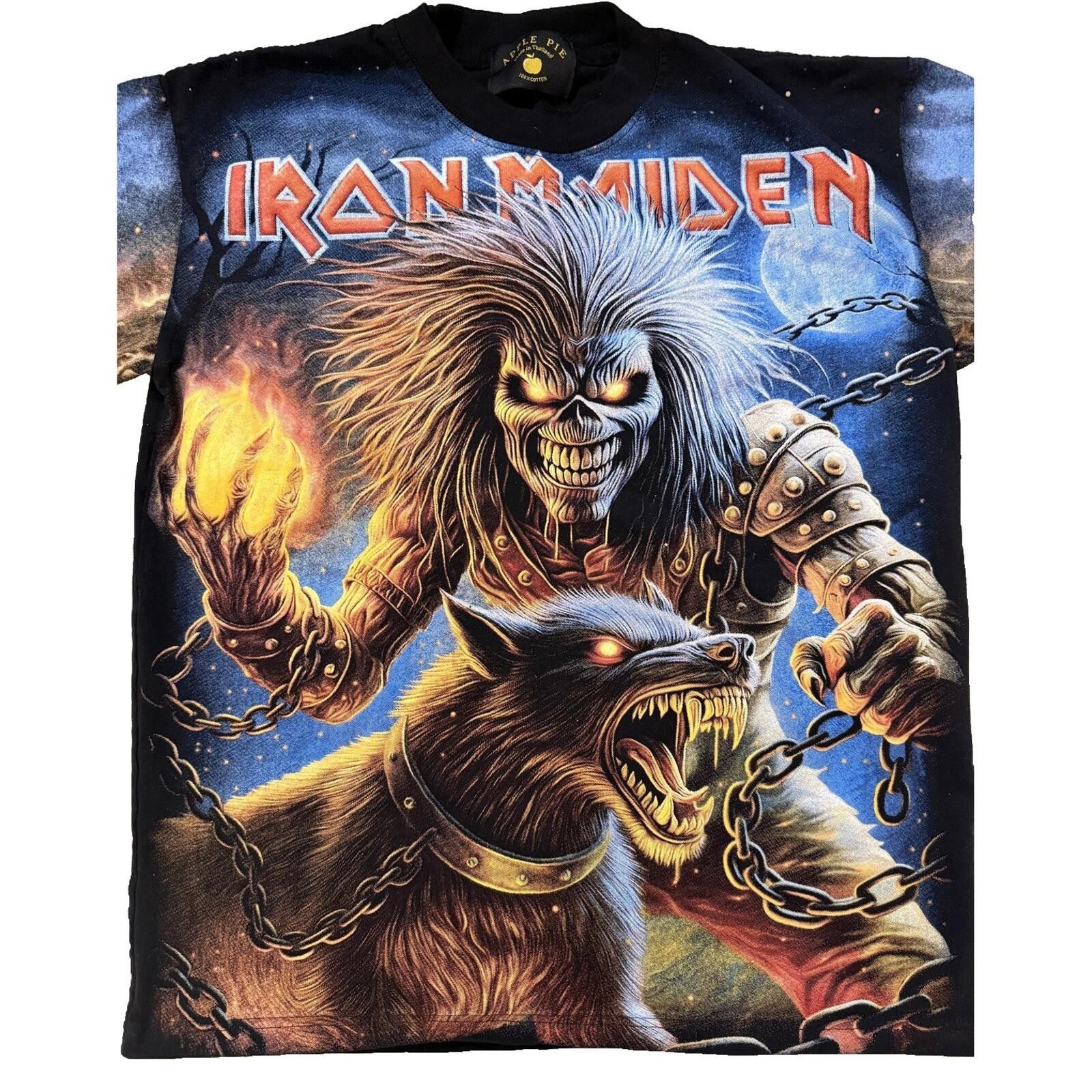 Other Vintage 90s Iron Maiden TShirt Men LG RARE Apple Pie Tag Size ONE SIZE - 3 Thumbnail