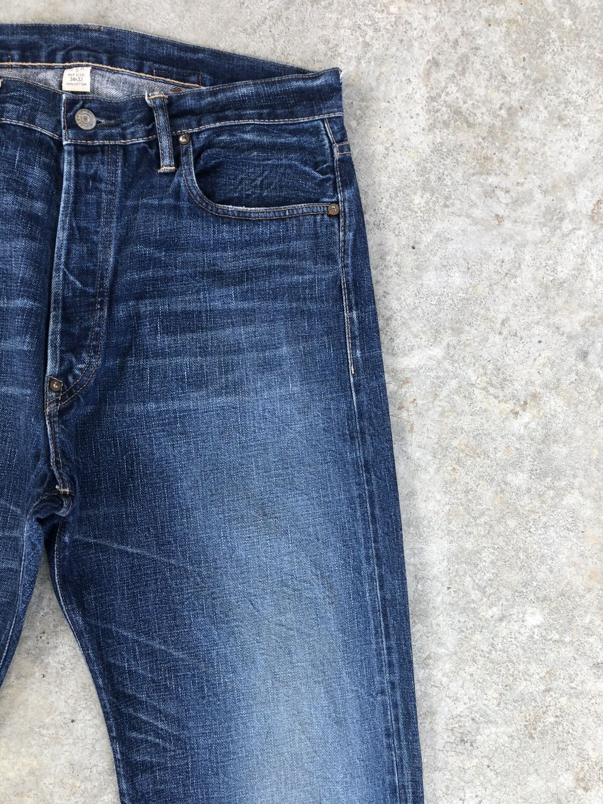 RRL Ralph Lauren Vintage Double RL 081 Selvedge Denim Buckle Back Distressed Size US 34 / EU 50 - 5 Thumbnail