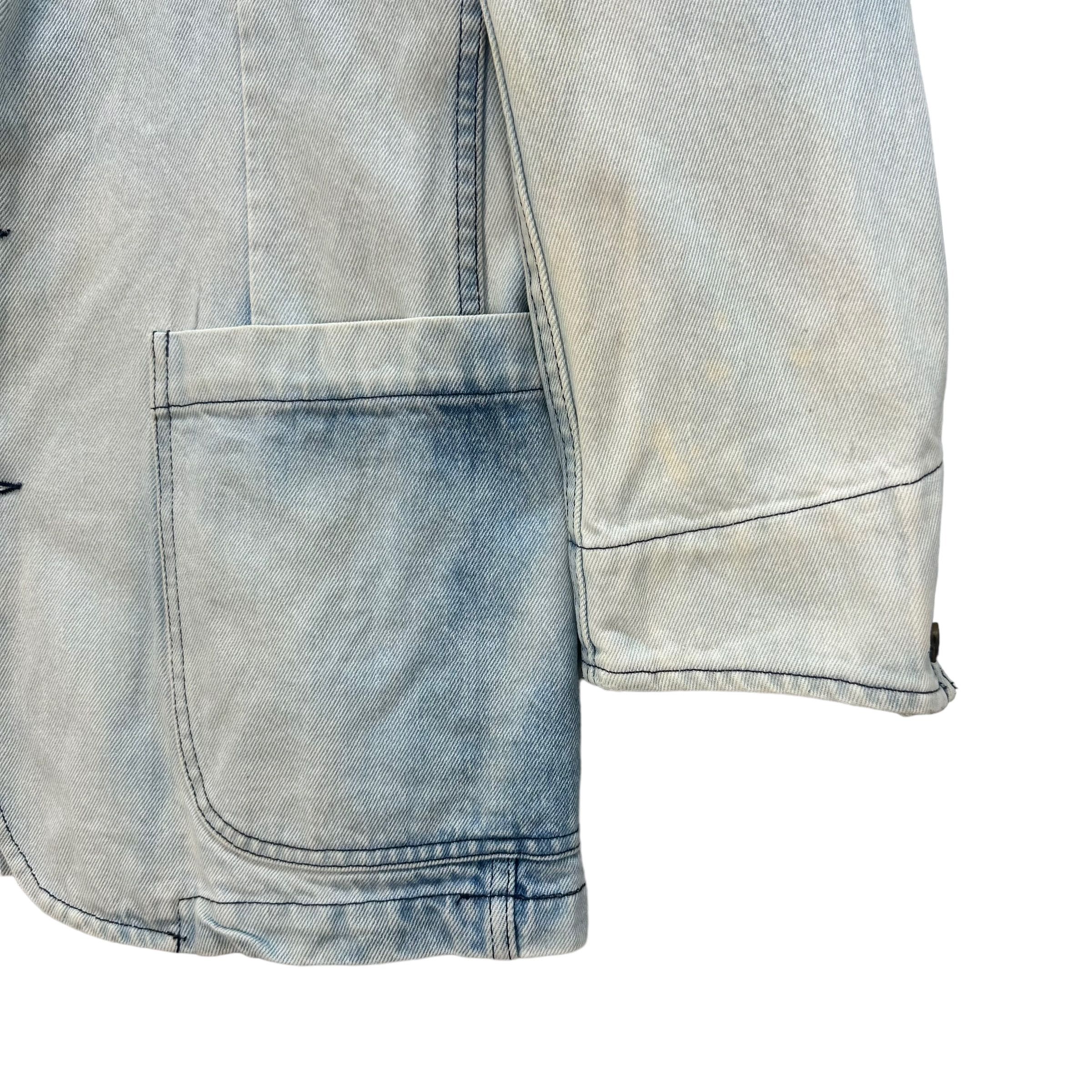 Vintage Valentino Garavani Jeans Washed Denim Casual Jacket #A7-0173 Size US M / EU 48-50 / 2 - 7 Thumbnail
