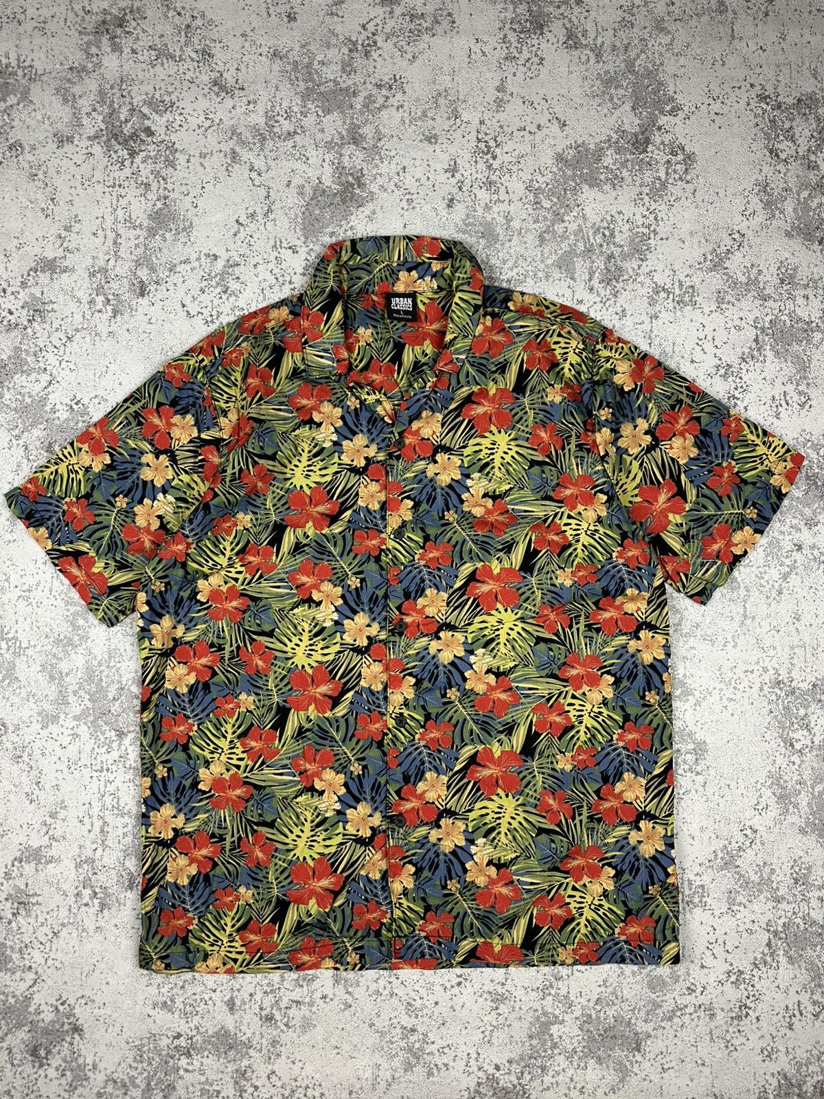 Floral Hawaiian Shirt Bold Tropical Print
