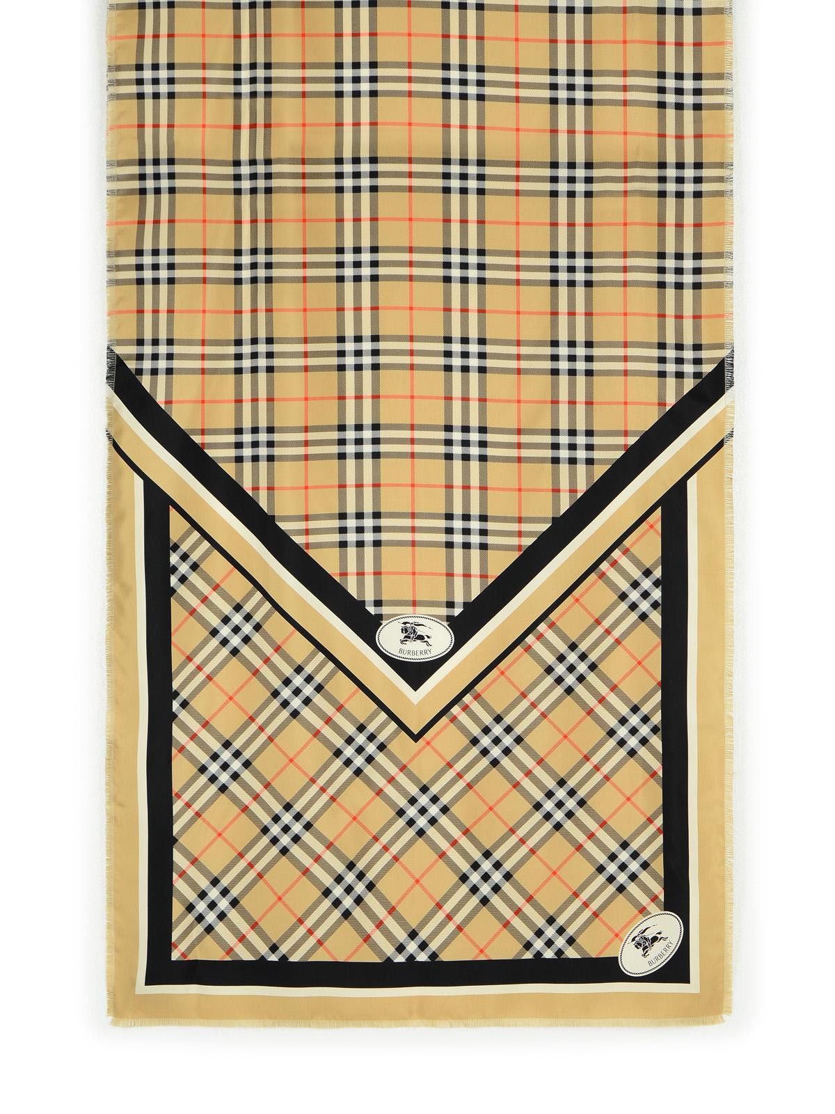 Burberry BURBERRY Beige Wool Scarf Size ONE SIZE - 1 Thumbnail