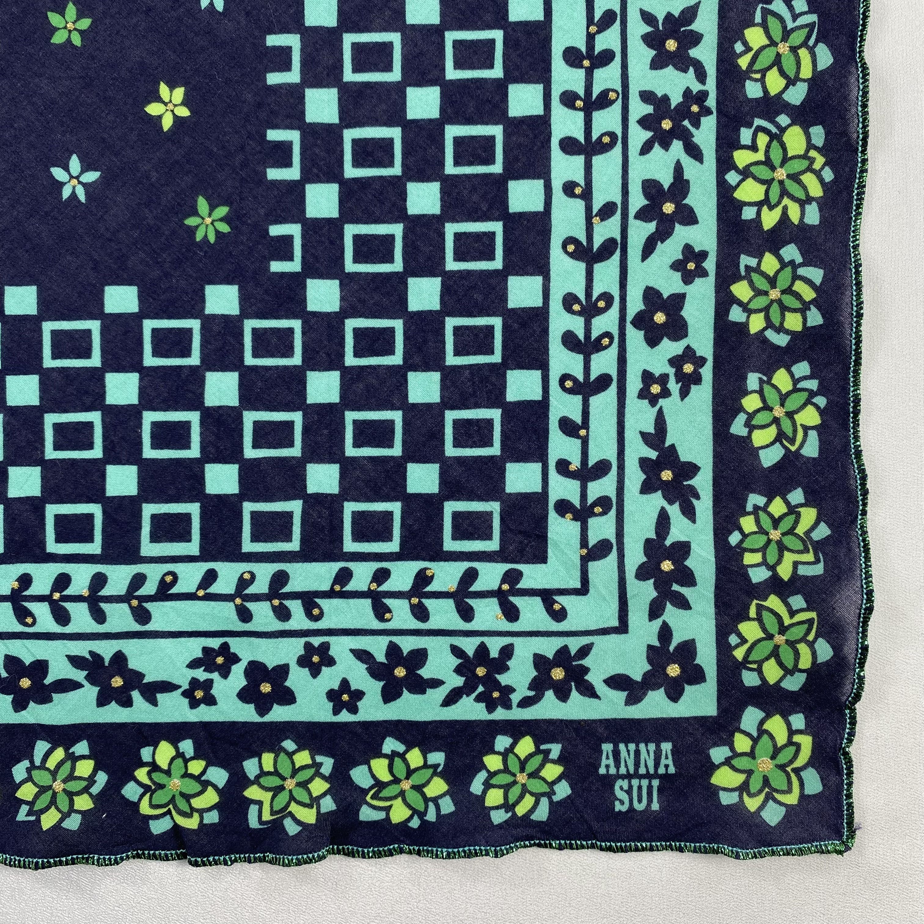 Vintage Anna Sui Bandana/ Handkerchief / Neckerchief-P1836 Size ONE SIZE - 3 Thumbnail