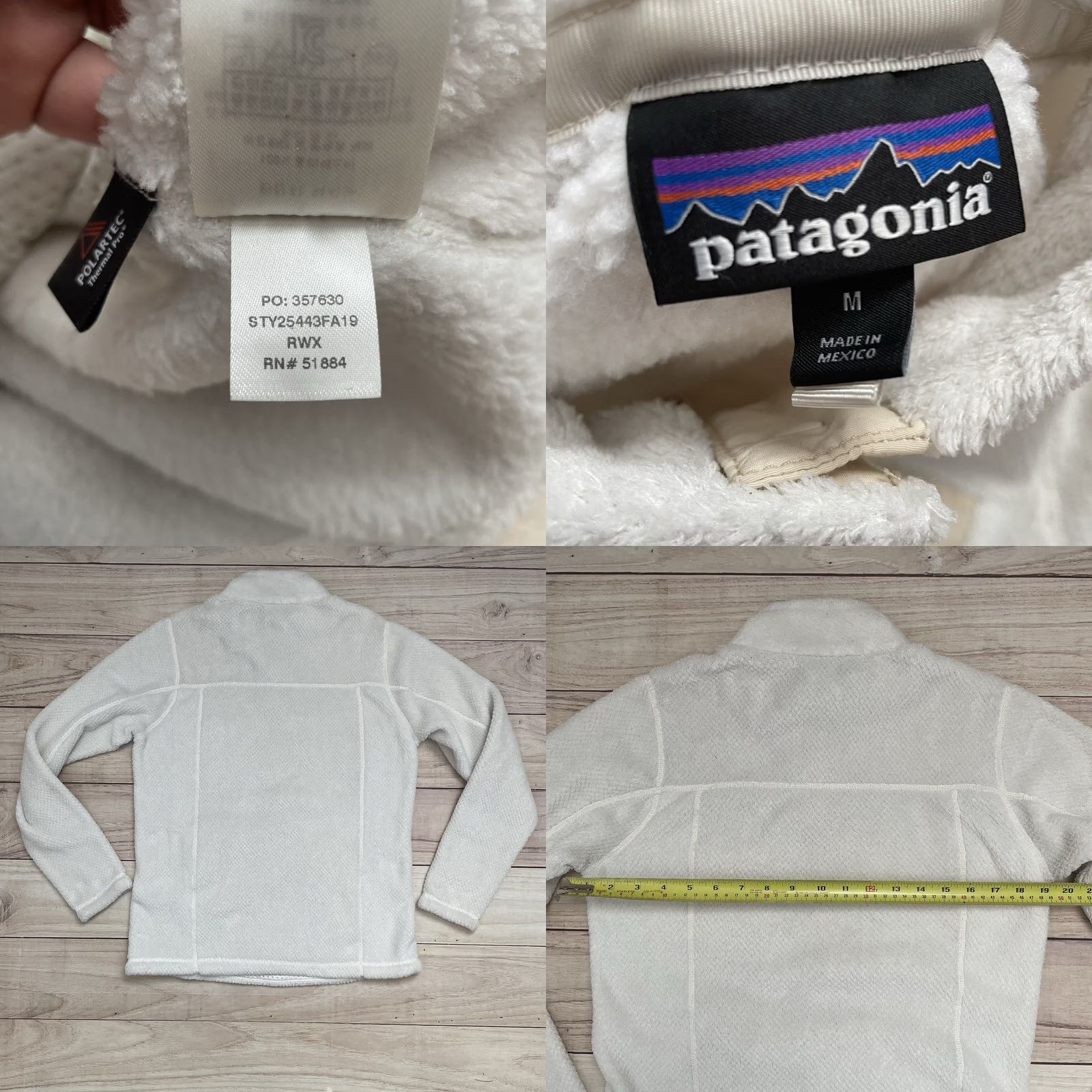 Patagonia Patagonia Women’s Fleece Sweater Raw Linen White Jacket Size M Size M / US 6-8 / IT 42-44 - 8 Thumbnail