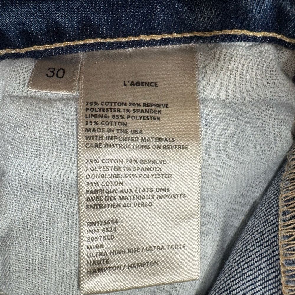 L'AGENCE NWT New $285 L'AGENCE Mira Crop Bootcut Jeans In Hampton Si Size 30" / US 8 / IT 44 - 6 Thumbnail