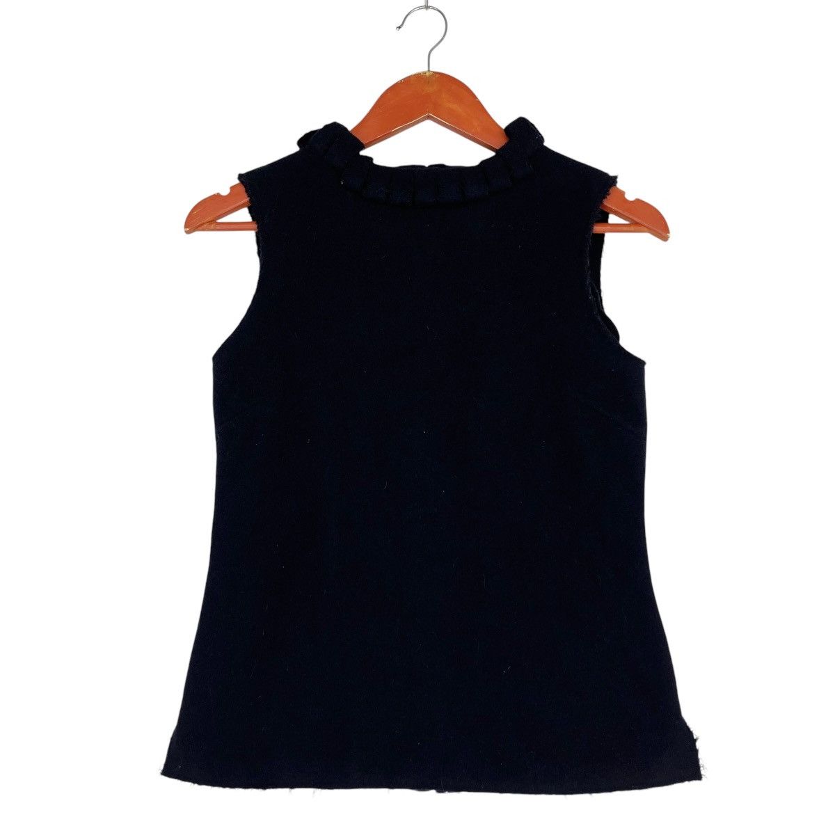 Japanese Brand A/T Sleeveless Top Dark Blue Size S / US 4 / IT 40 - 2 Thumbnail