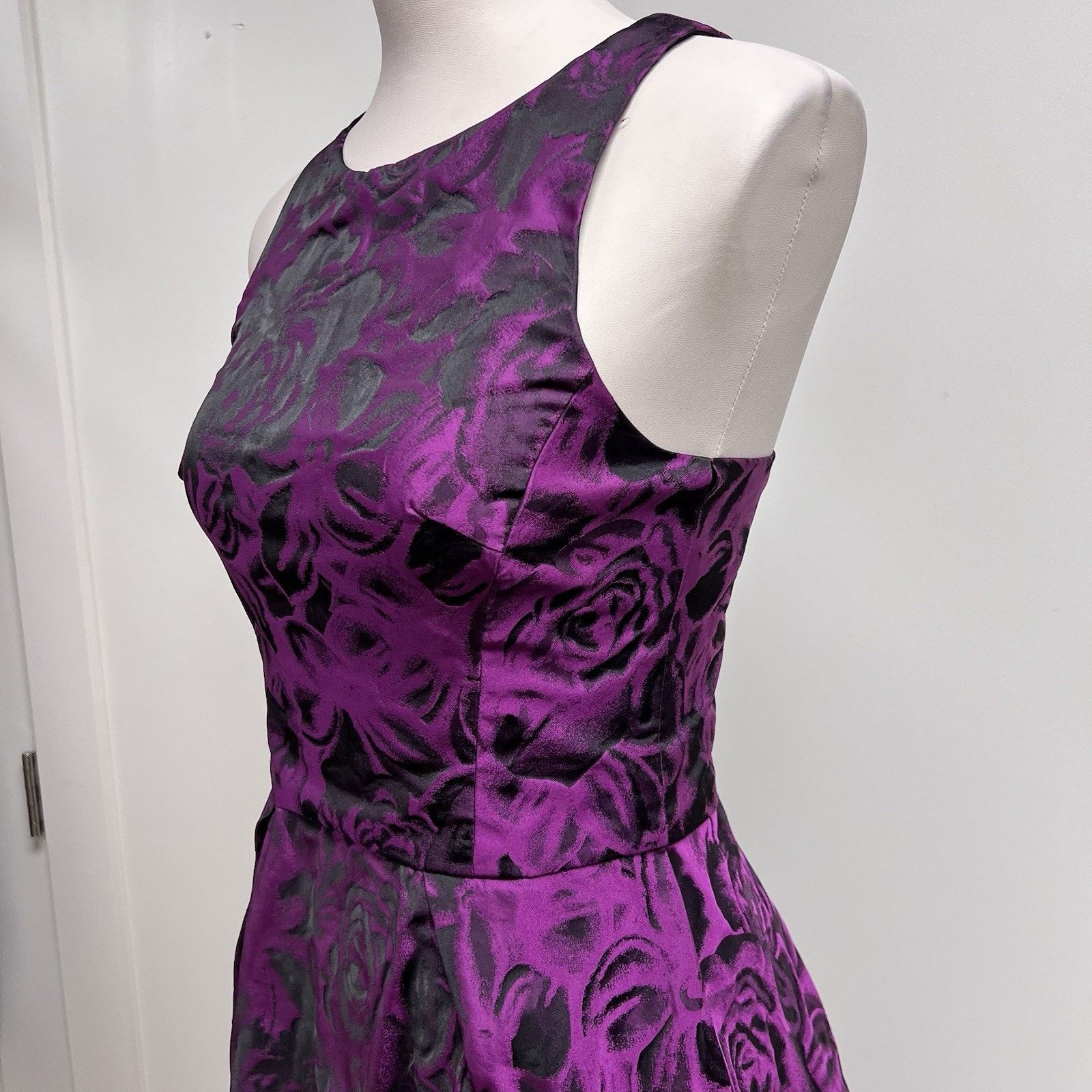 Betsey Johnson Y2K Betsey Johnson Sz 4 Dress Purple Black Floral Size S / US 4 / IT 40 - 3 Thumbnail