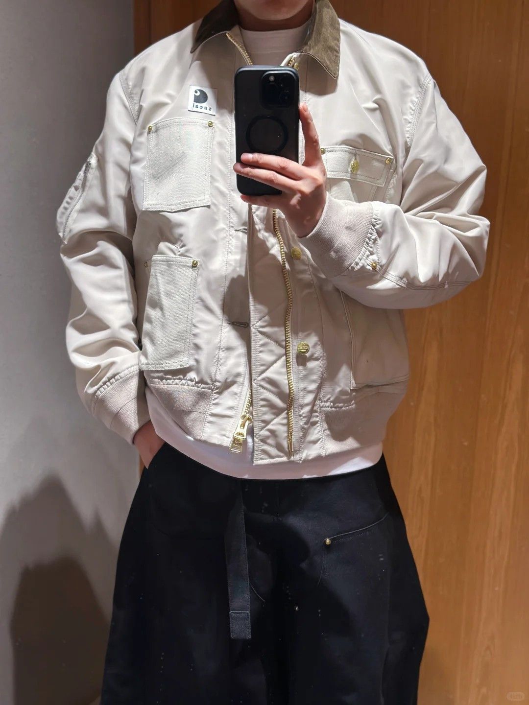 Carhartt × Sacai Sacai Carhartt WIP Nylon Twill x Duck Blouson 26SS Size US M / EU 48-50 / 2 - 2 Thumbnail